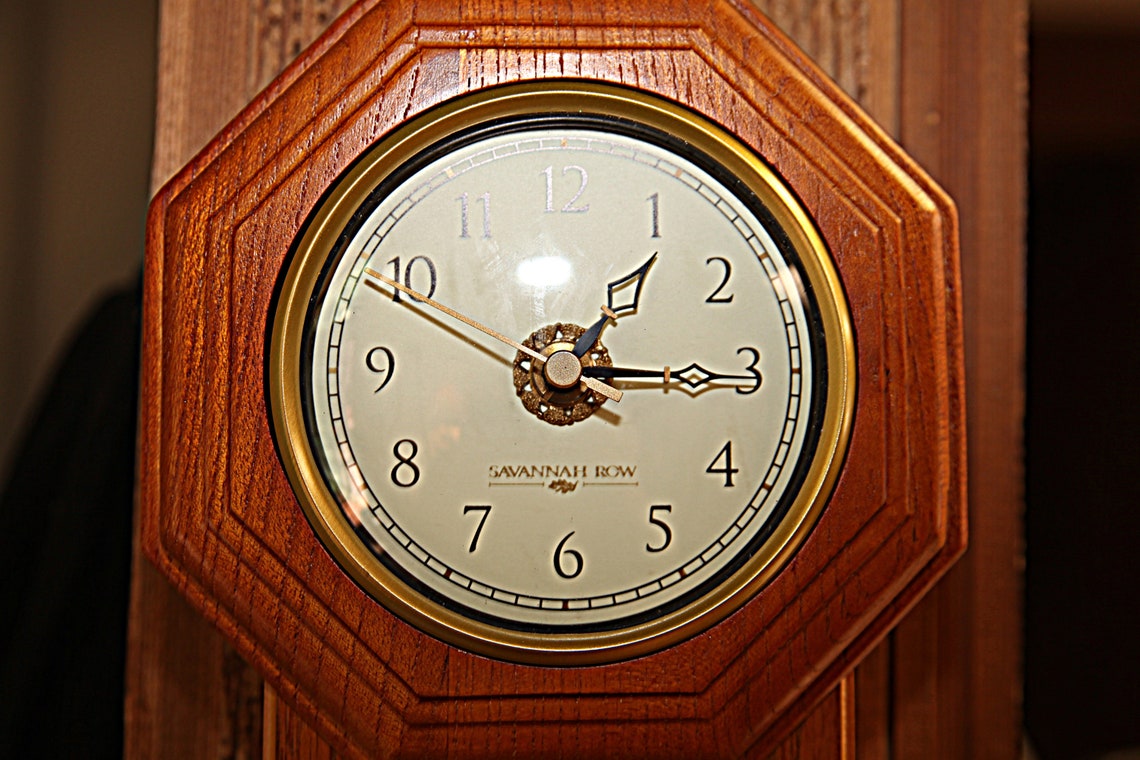 Vintage Smaller Regulator Wall Clock Savannah Row Quartz Etsy