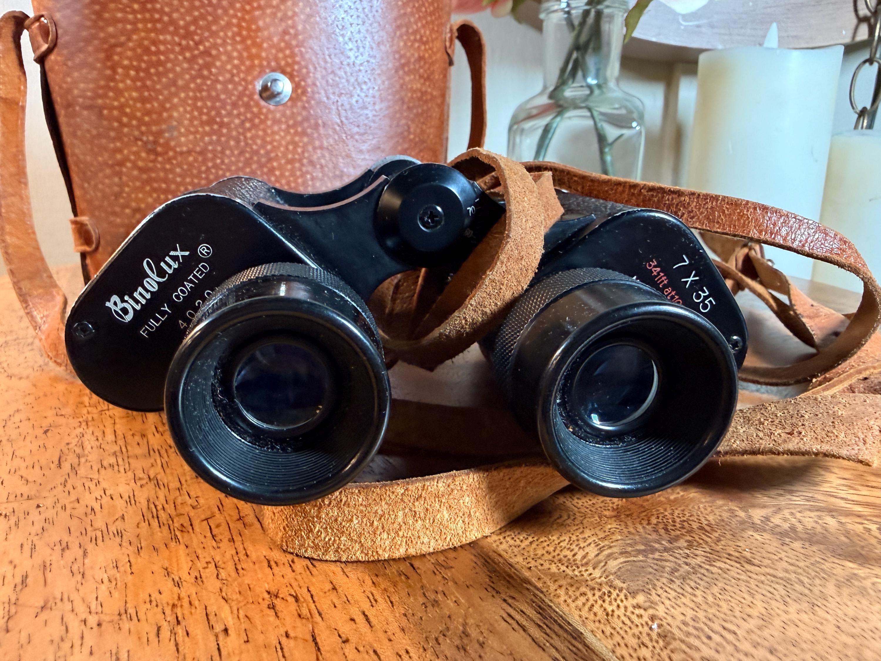 Vintage, 1960's, Binolux, Binoculars, 7 X 35, Lightweight, Model