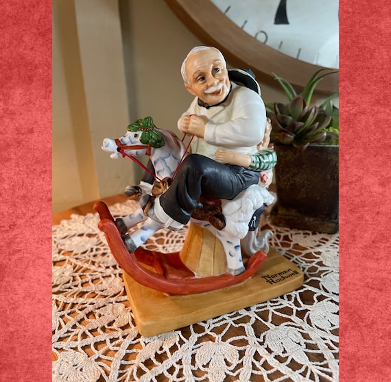 Norman Rockwell, Porcelain, Figurine, Grandpa at the Reins, the