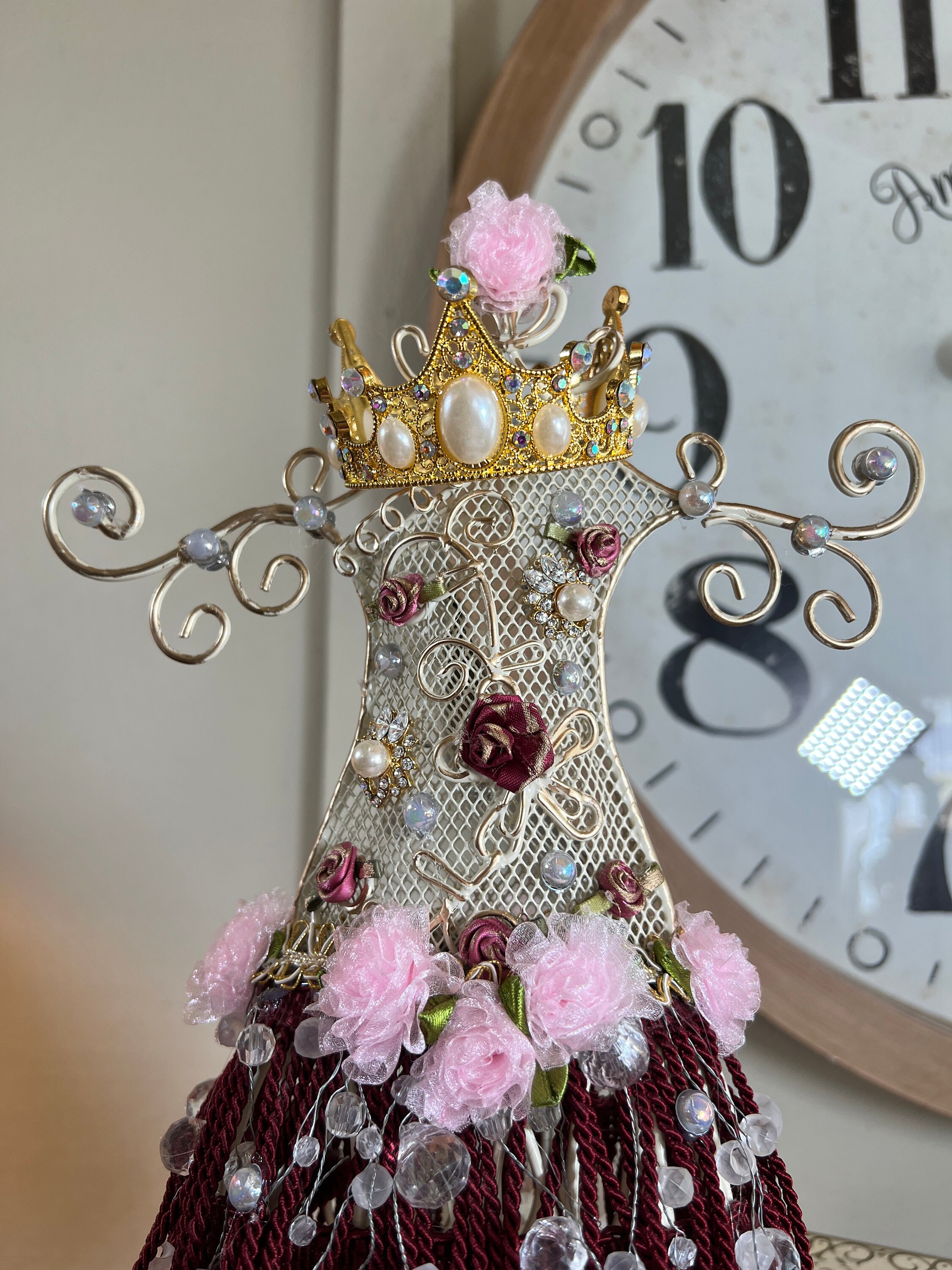 Metal Wire Mannequin Dress Form Hand Decorated Victorian Etsy