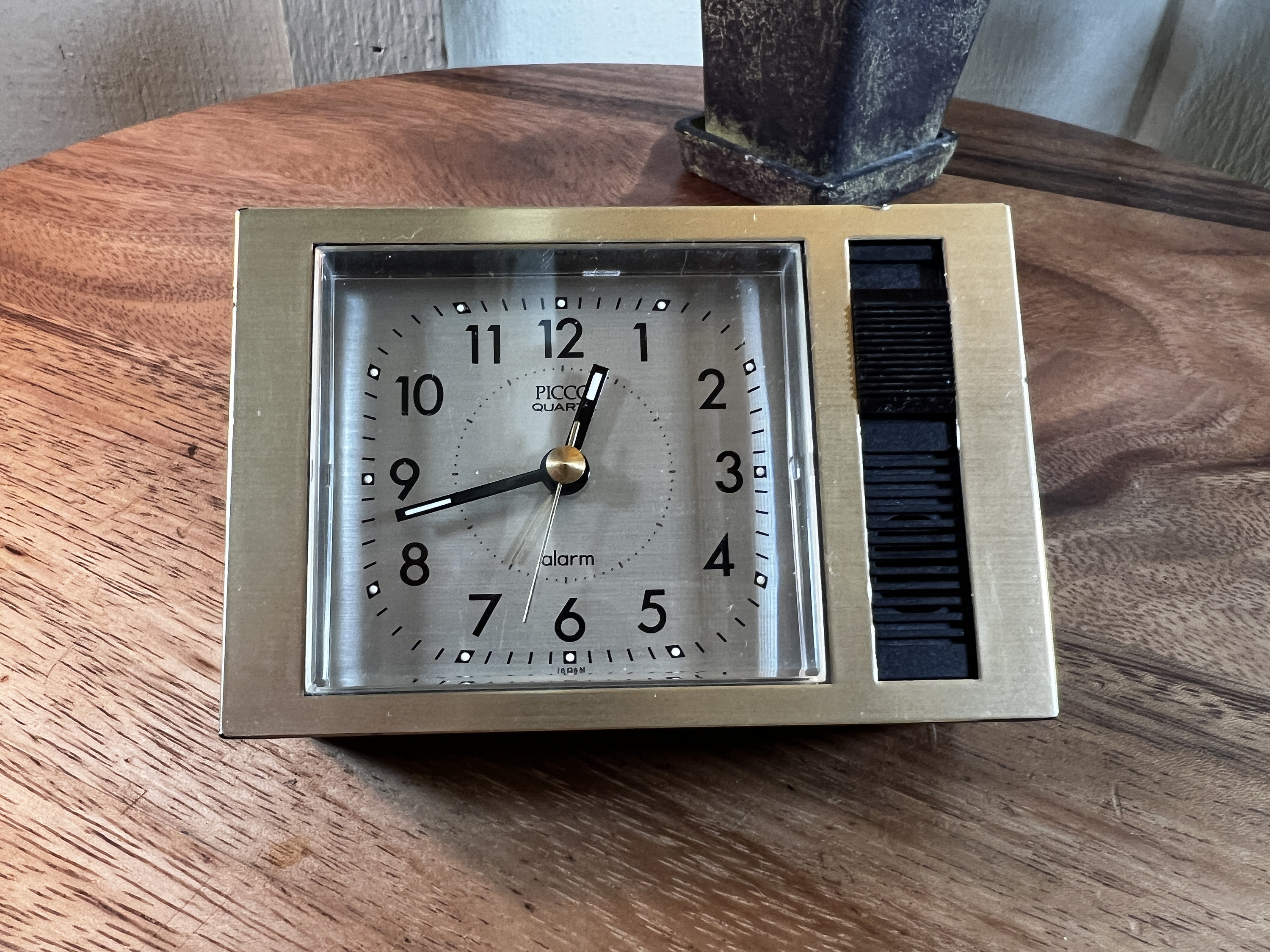 Picco, Japan, Traveling Alarm Clock, Wood Grain Look, 1970's, 4