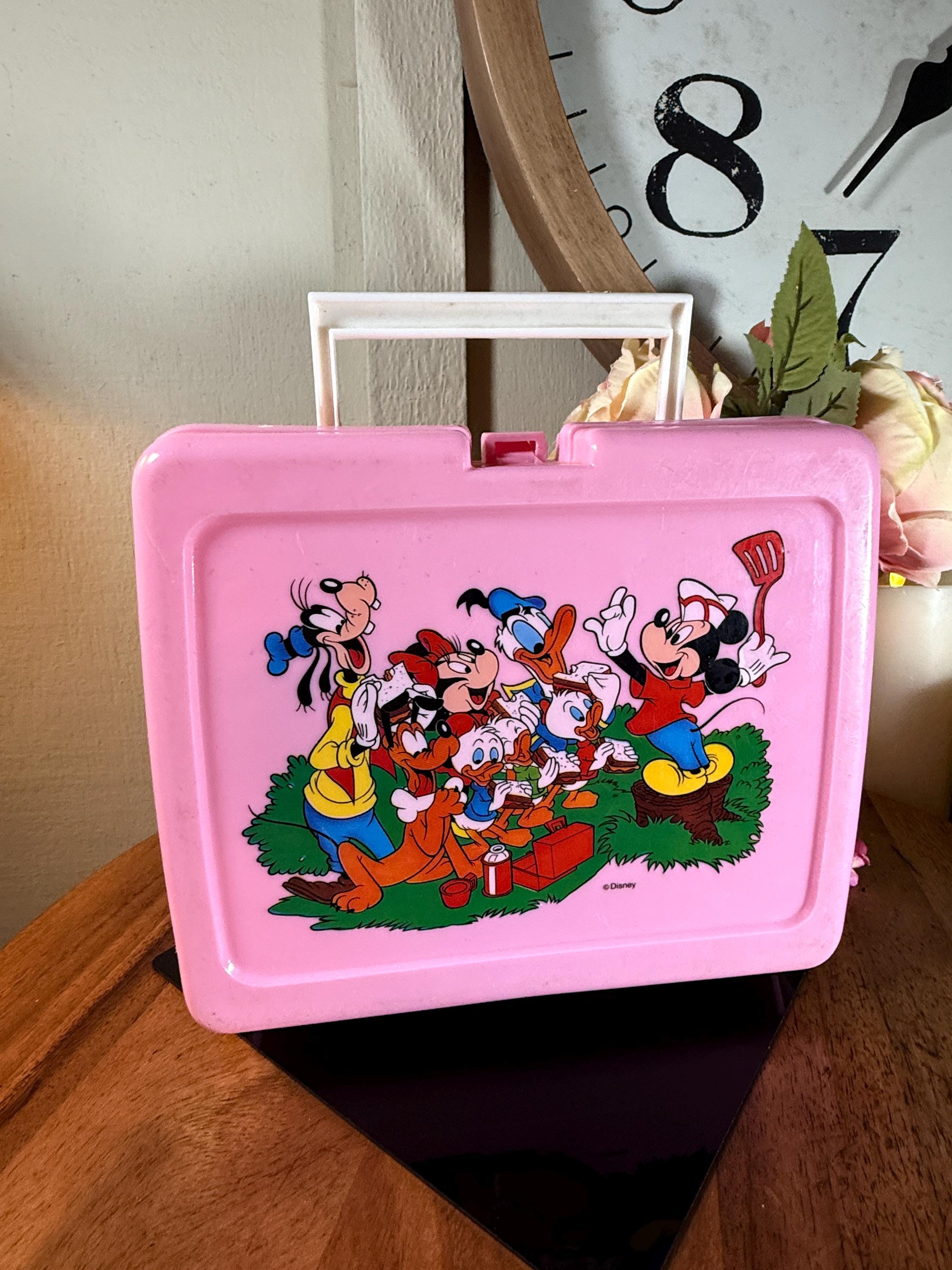 Vintage, Pink, Mickey Mouse and Friends, Lunch Box, Includes