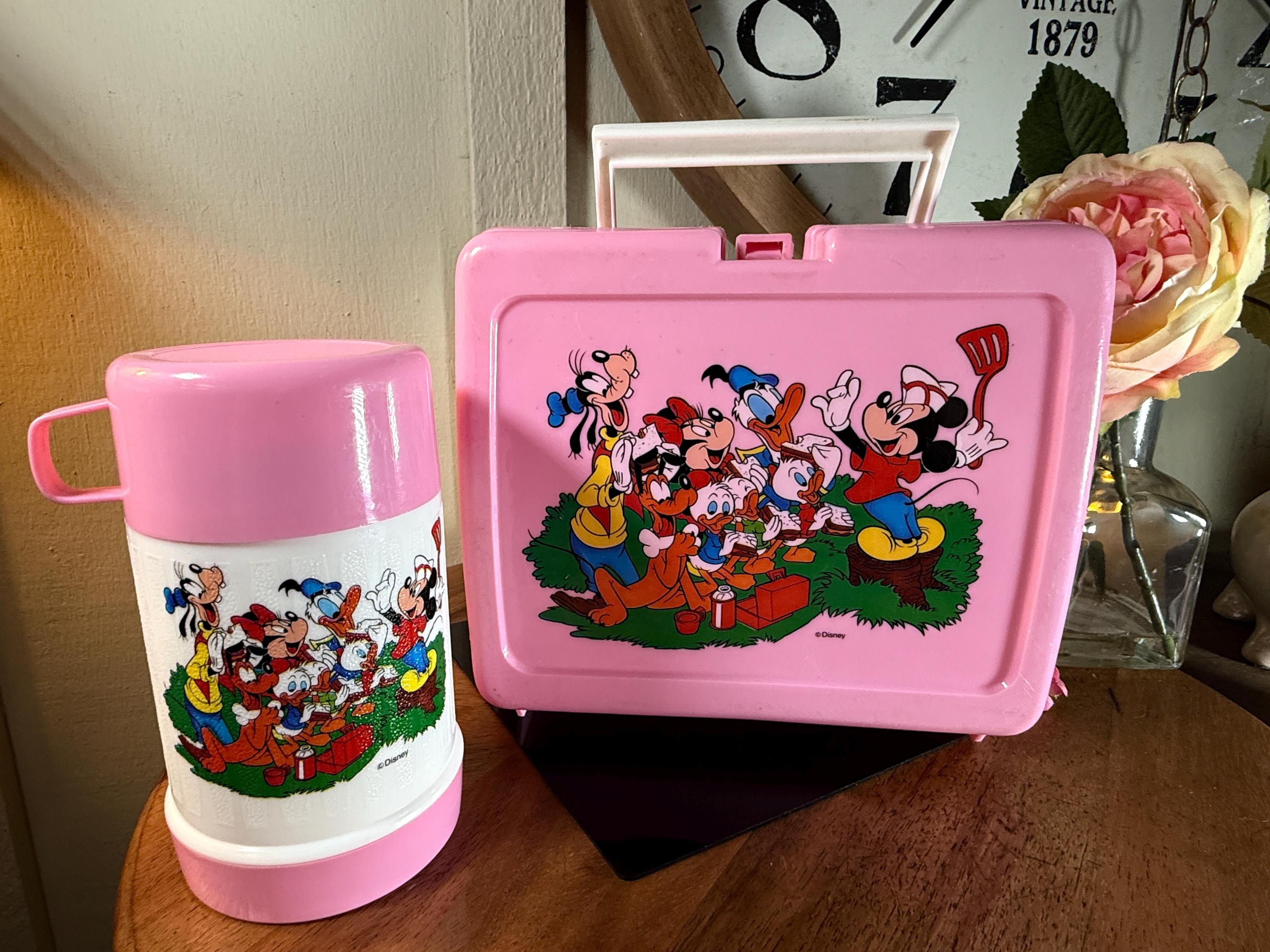 Vintage, Pink, Mickey Mouse and Friends, Lunch Box, Includes