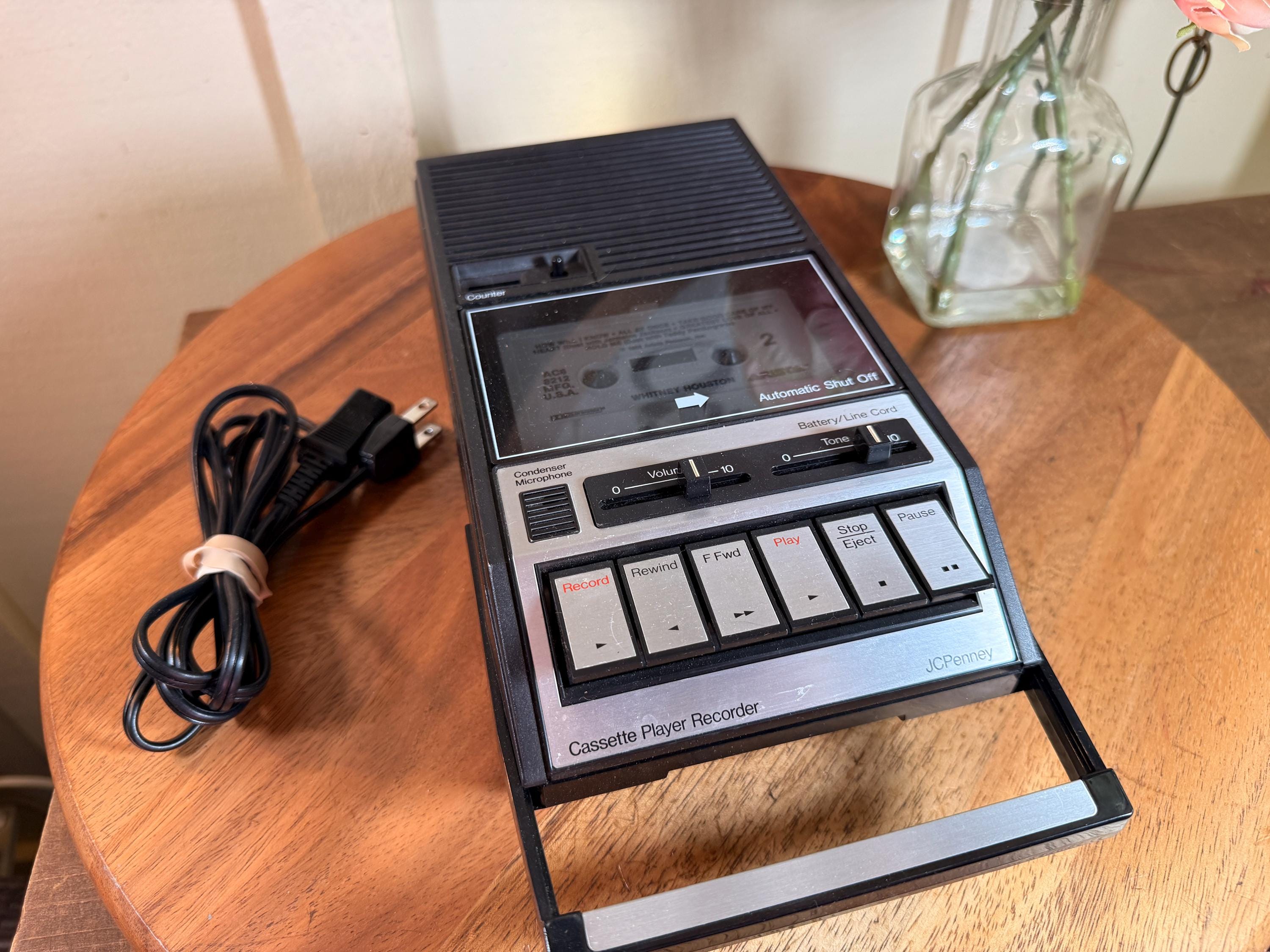ビンテージ、J.C.ペニー、カセットテープレコーダー、カセット