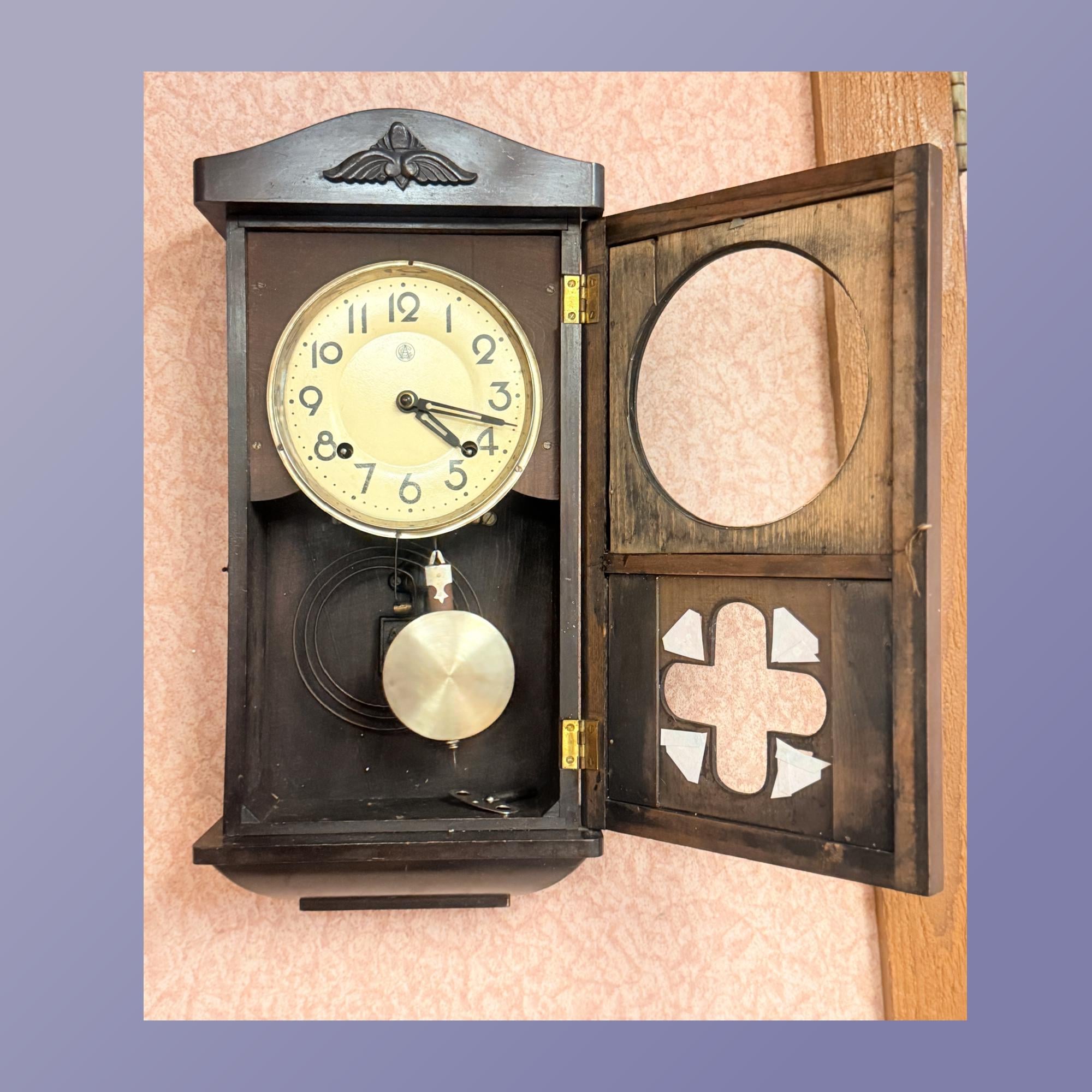 Aichi Tokei Denki 掛時計 木製巻き鍵付き AICHI TOKEI DENKI K.K.