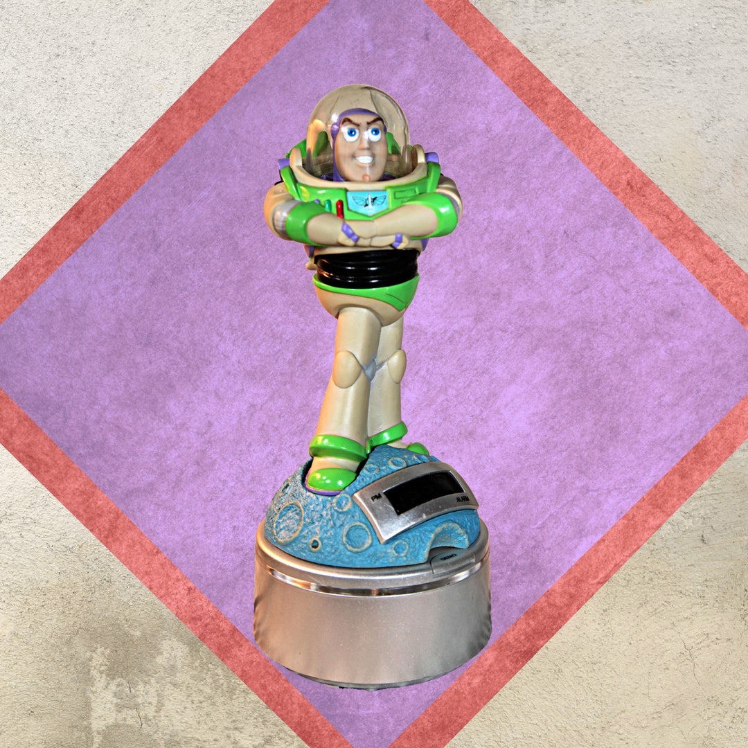 Vintage Buzz Lightyear Electronic Digital Alarm Clock Talking Buzz, Toy