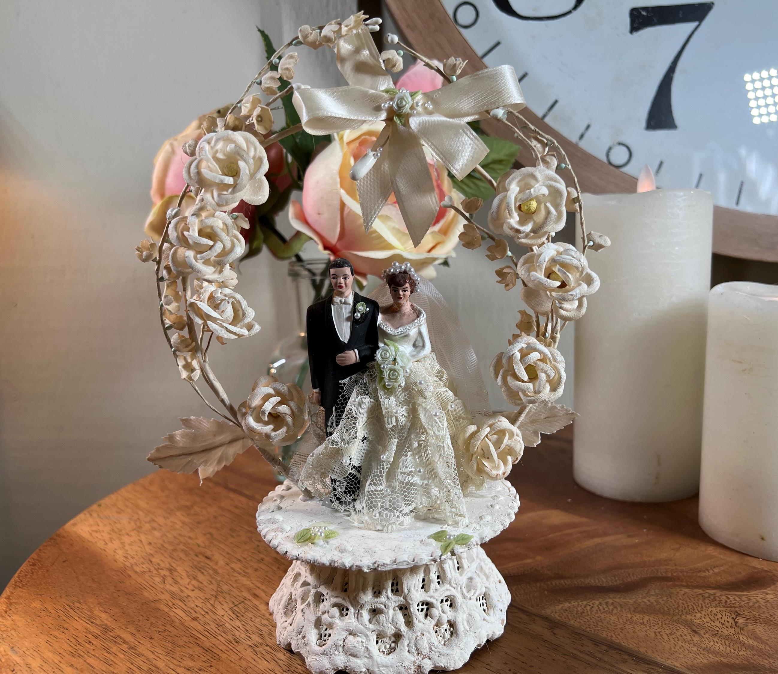 Vintage, Wedding Cake Topper, 