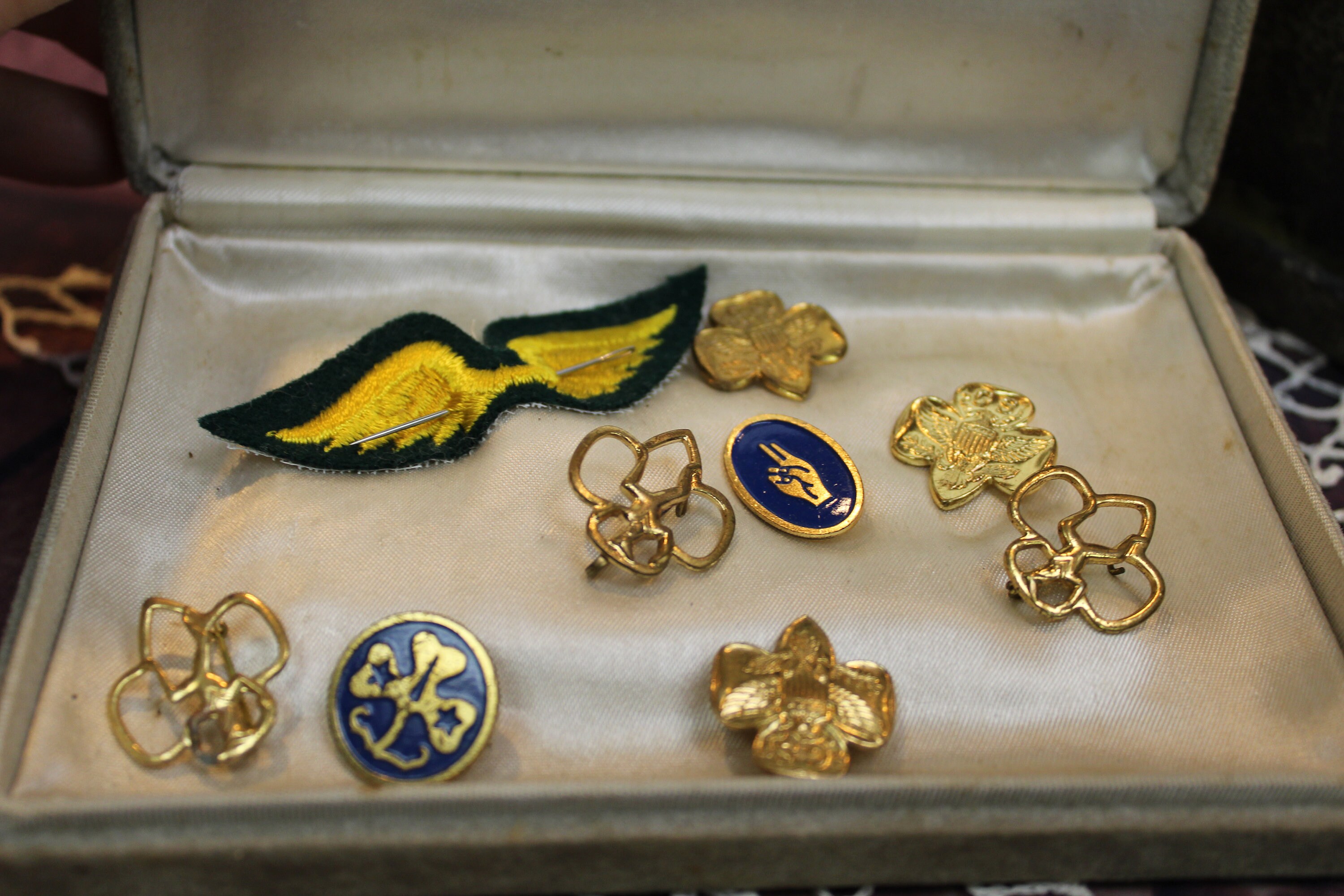 Set of 8 Metal Vintage Girl Scout Pins & 1 Wings Applique Etsy