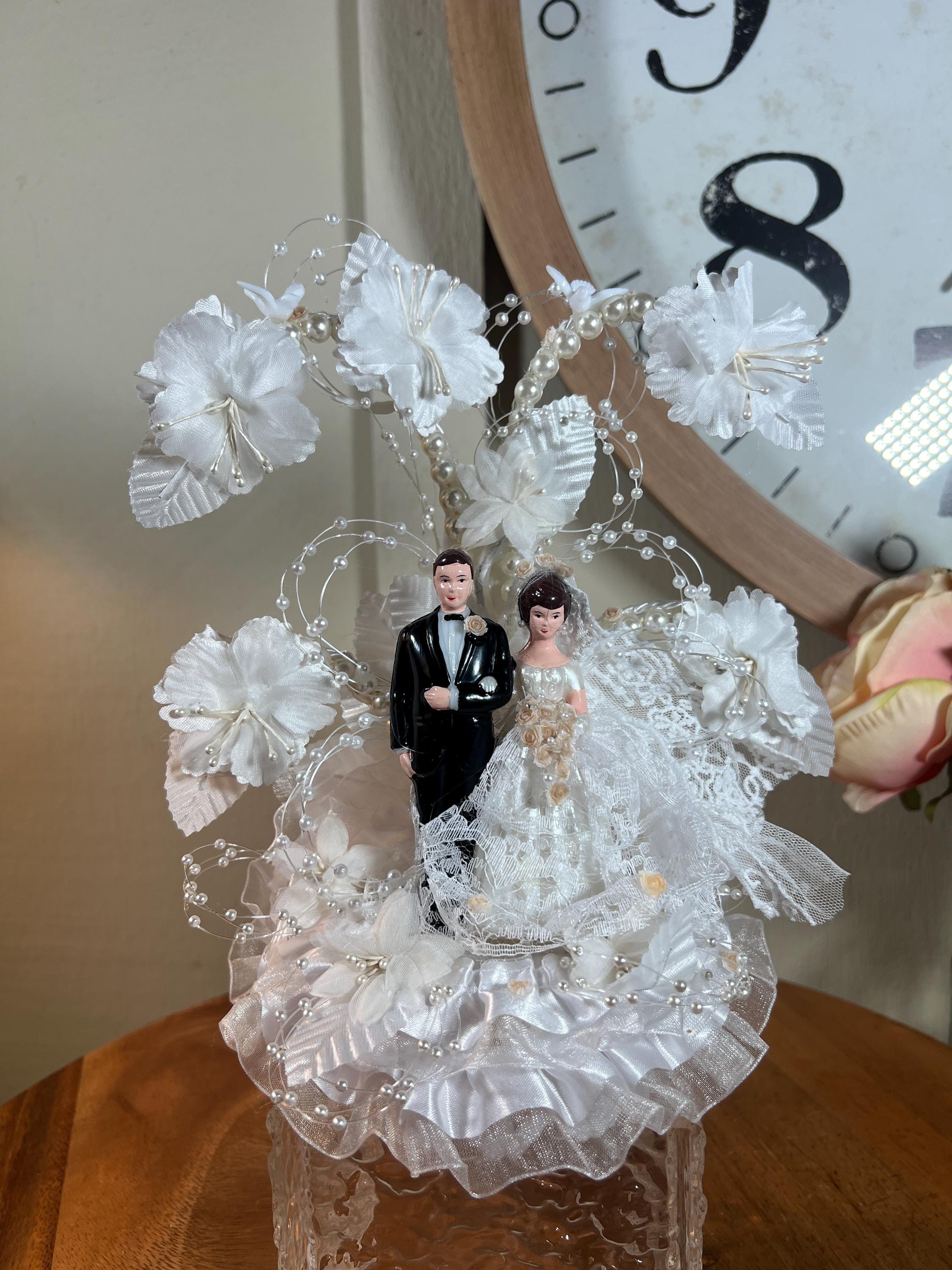 Topper Per Torta Nuziale Con Strass E Base Oro - Decorazione In Lega Di Zinco, 23,5x10 Cm, Per Matrimonio E Anniversario