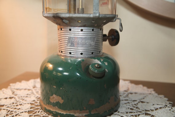 Vintage Green Colemans Outdoor Camping Lantern From the 50's