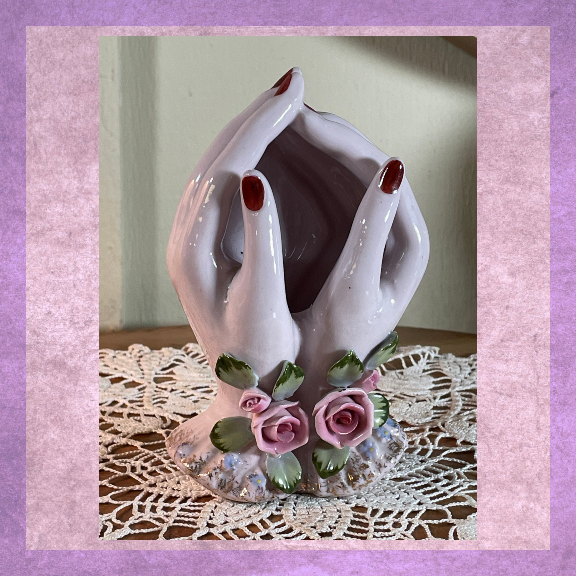 Vintage Hand Painted Porcelain, 6.5