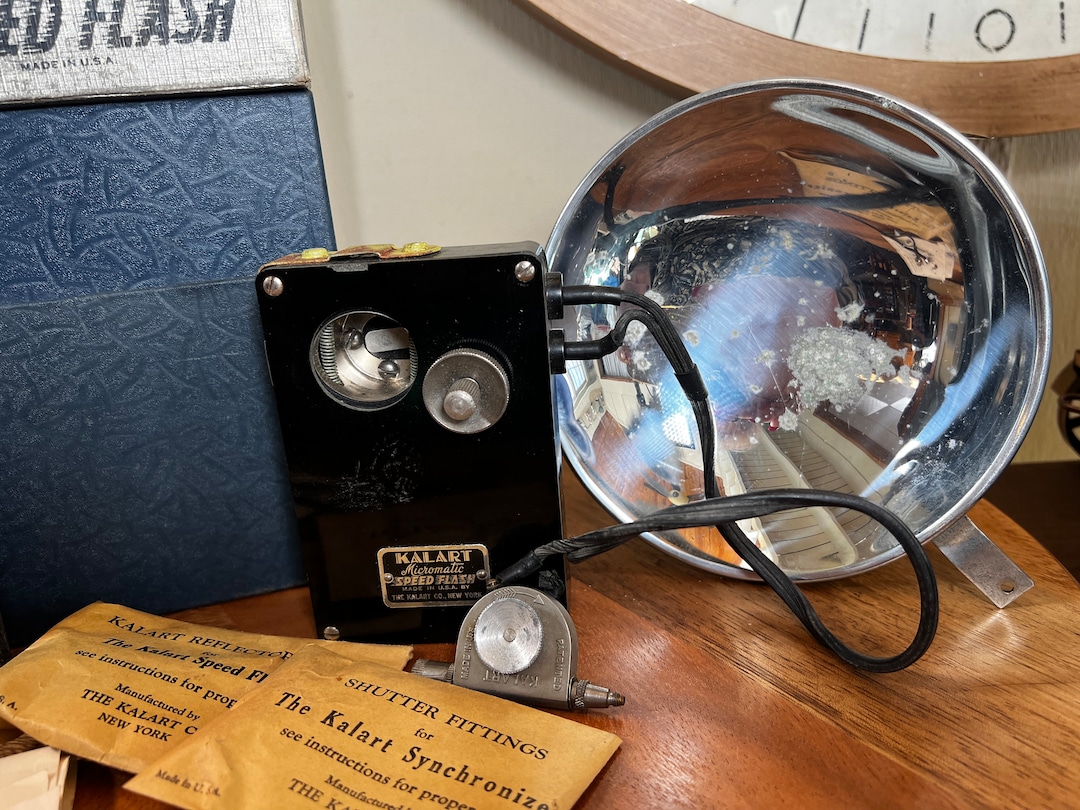 Kalart Micromatic, Speed Flash Unit, Art Deco, in Box, Accessories, 7 ...