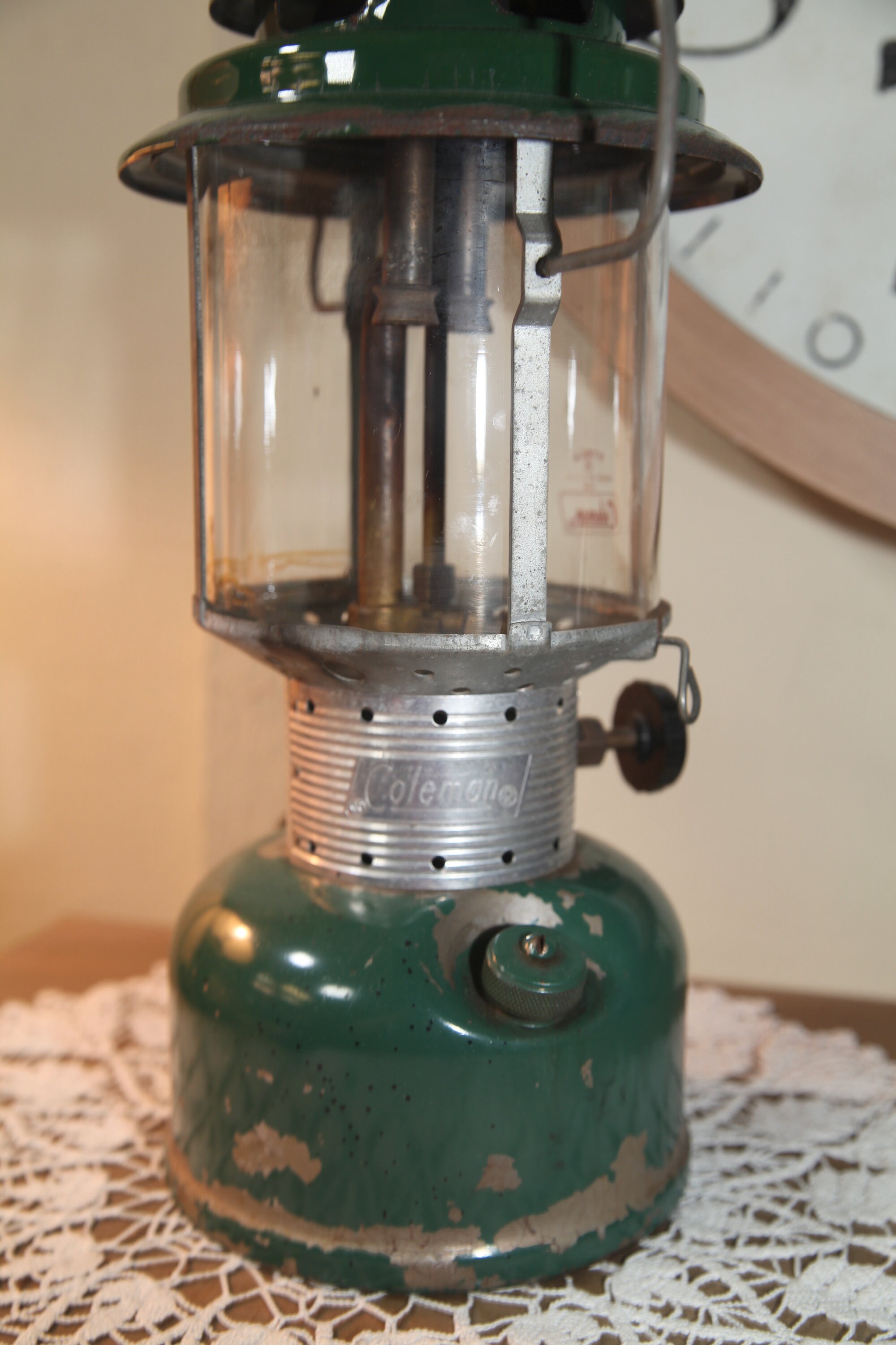 Vintage Green Colemans Outdoor Camping Lantern From the 50's
