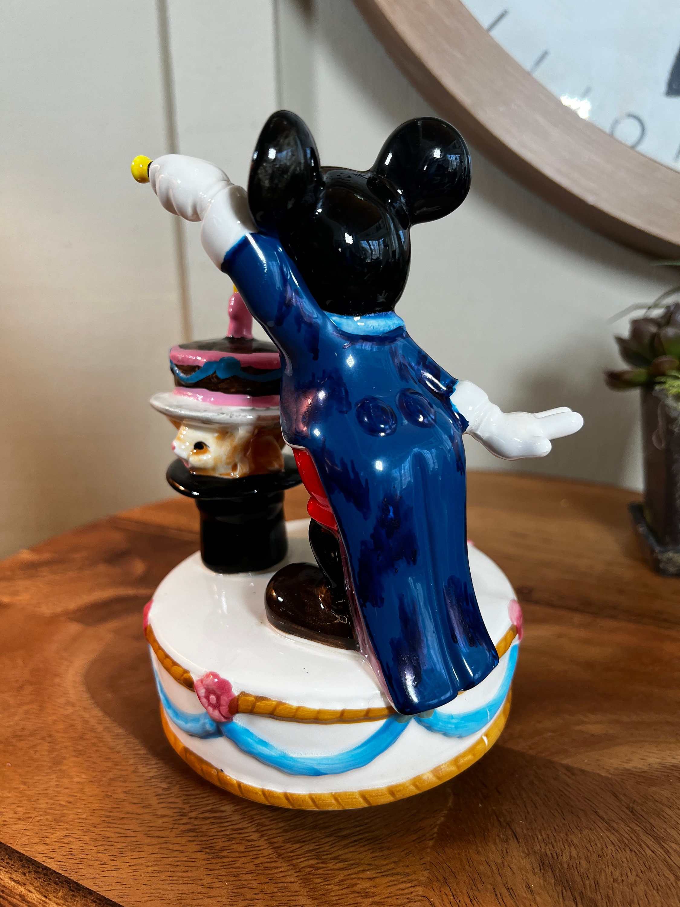 Vintage, Schmid Music Box Co., Mickey Mouse, Magic Wand, Music Box