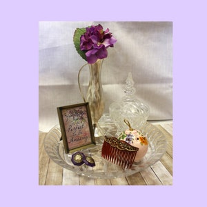 Vintage Make up Tray, Vanity Tray, filled with Vintage Items 13 pieces B2
