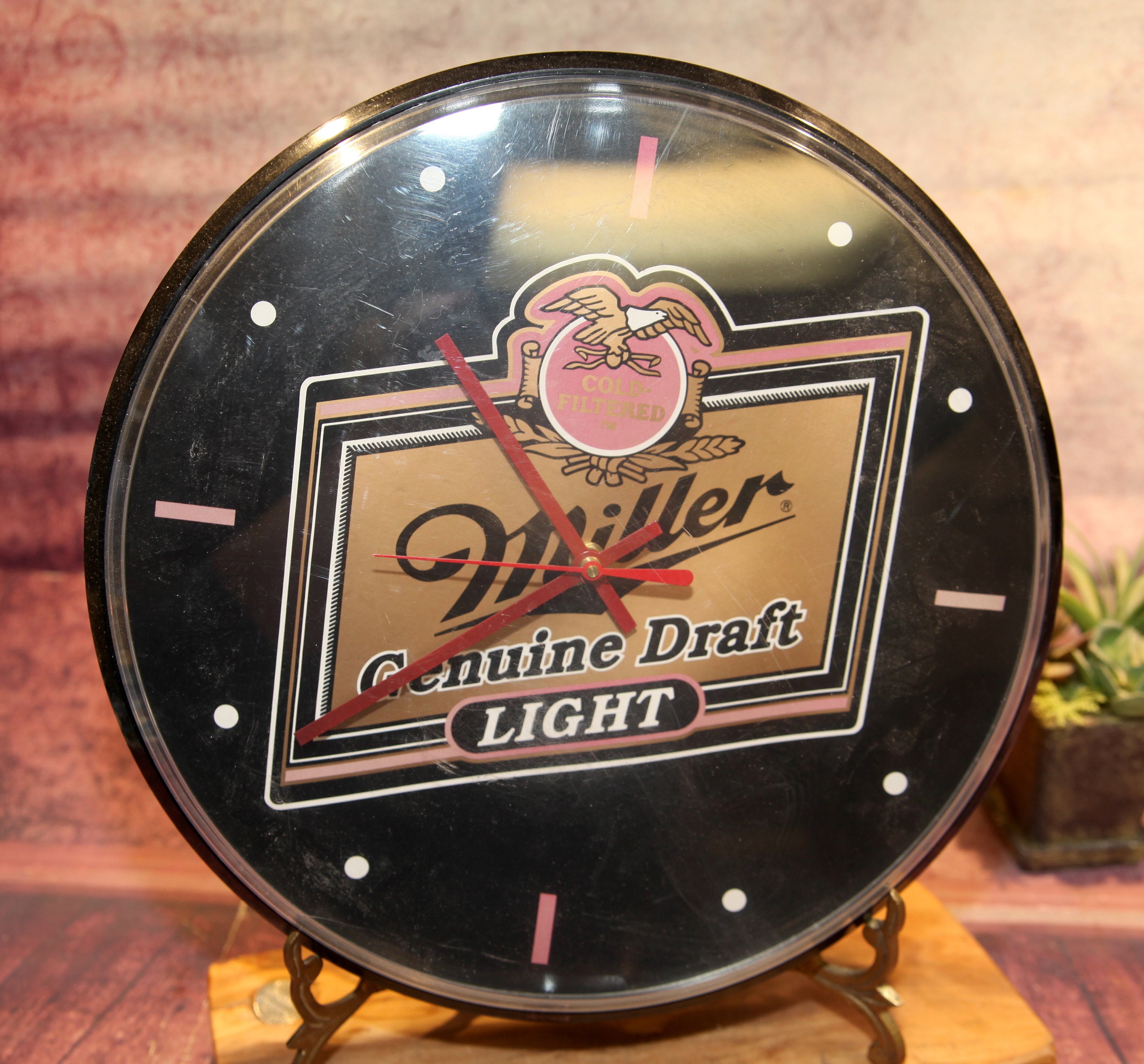 Vintage Miller Genuine Draft Light Beer Wall Clock 12 Etsy