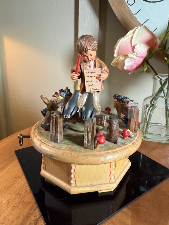THORENS トーレンスのオルゴールとANRI アンリの木 彫り人形 【公式通販】