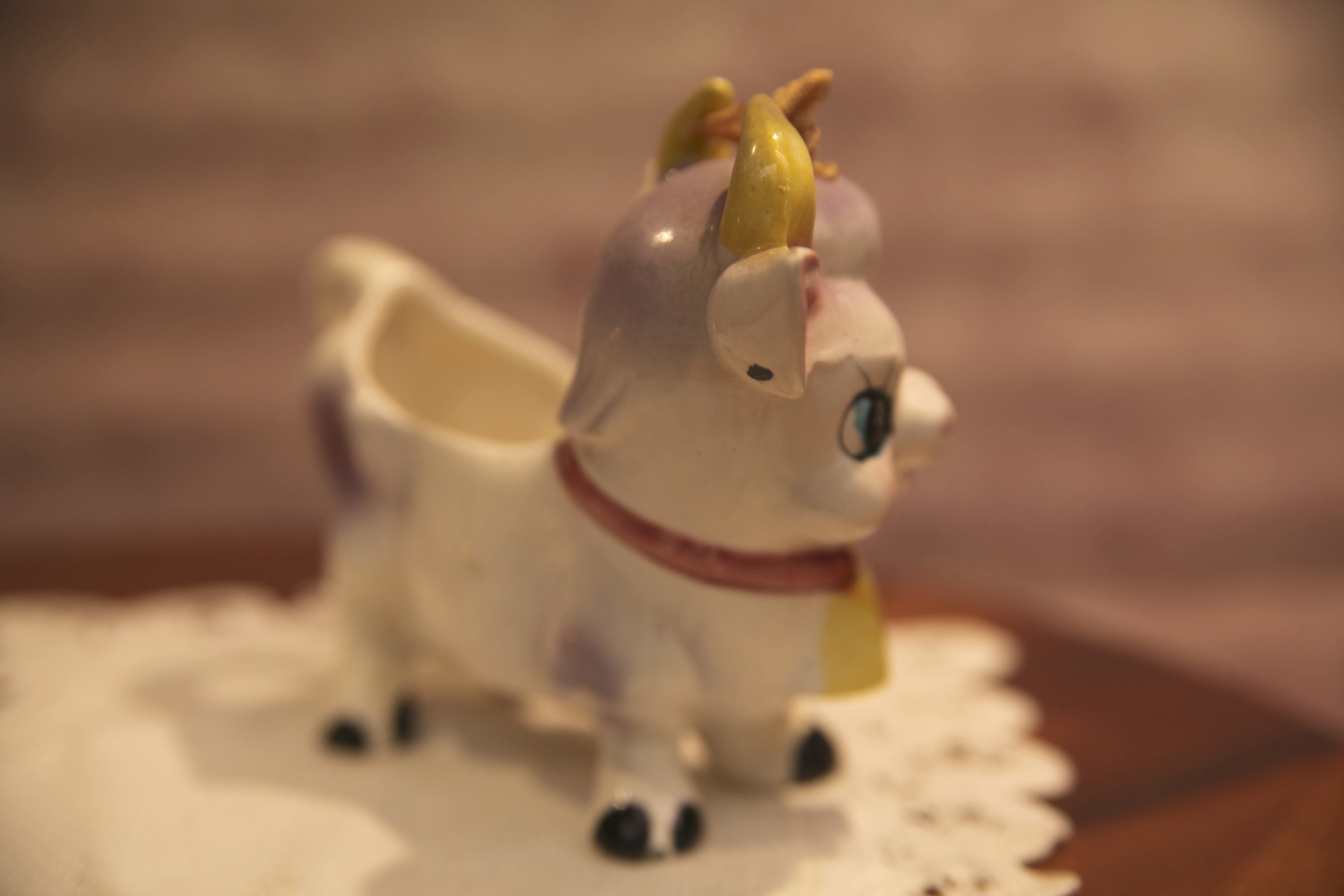 Vintage Ceramic Cow Creamer, 5.5', Made in Japan, 1960's B47 Vintage Ceramic Cow Creamer, 5.5', Made in Japan, 1960's B47