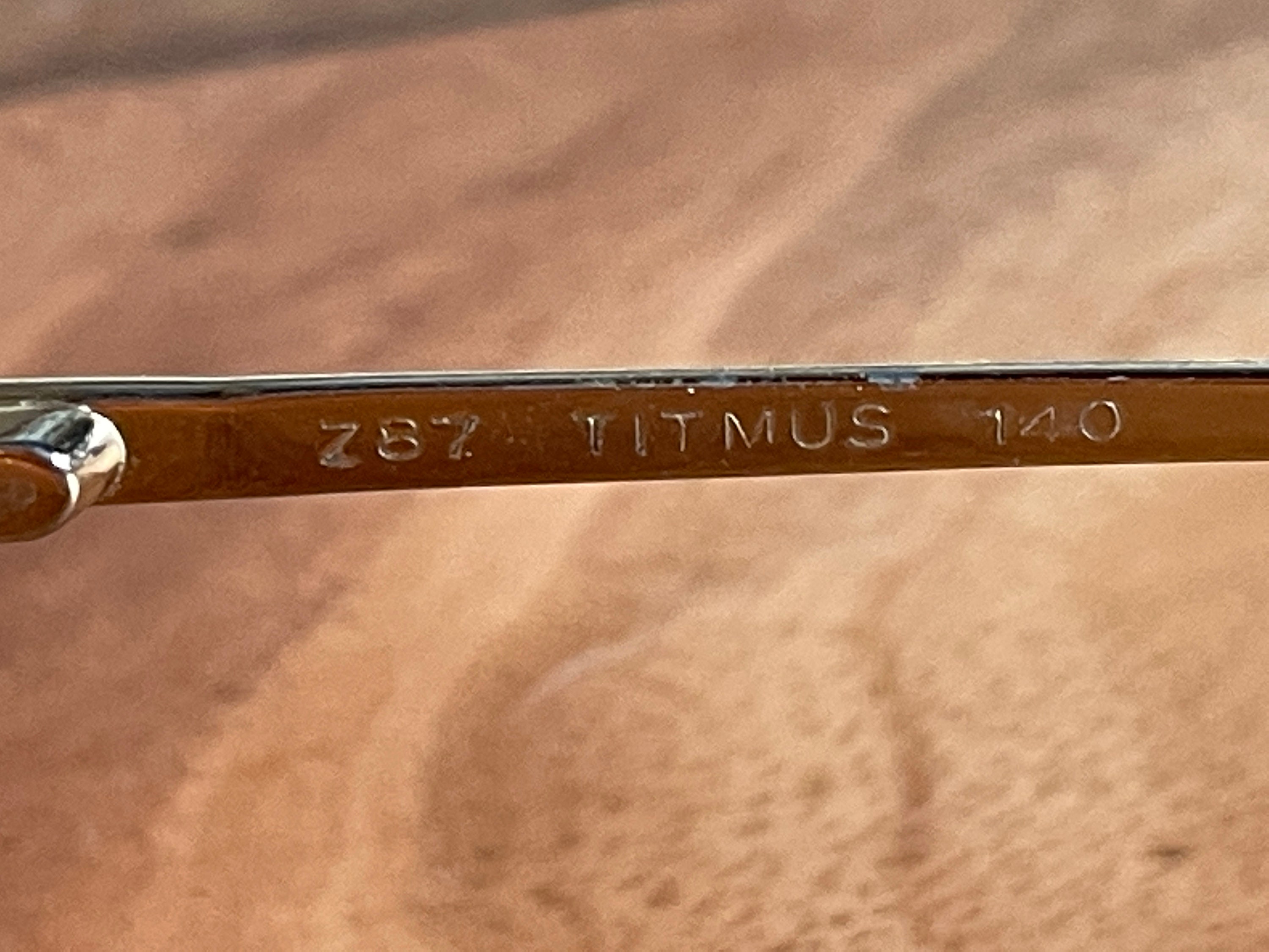 Vintage, Titmus Eyeglasses Frames, Clear Brown Gold, Z87