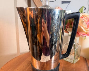 1960年代　PRESTO コーヒーポット　スペーシエイジ　ミッドセンチュリー Vintage, Presto, Stainless Steel, 9 Cup, Coffee Pot, Percolator