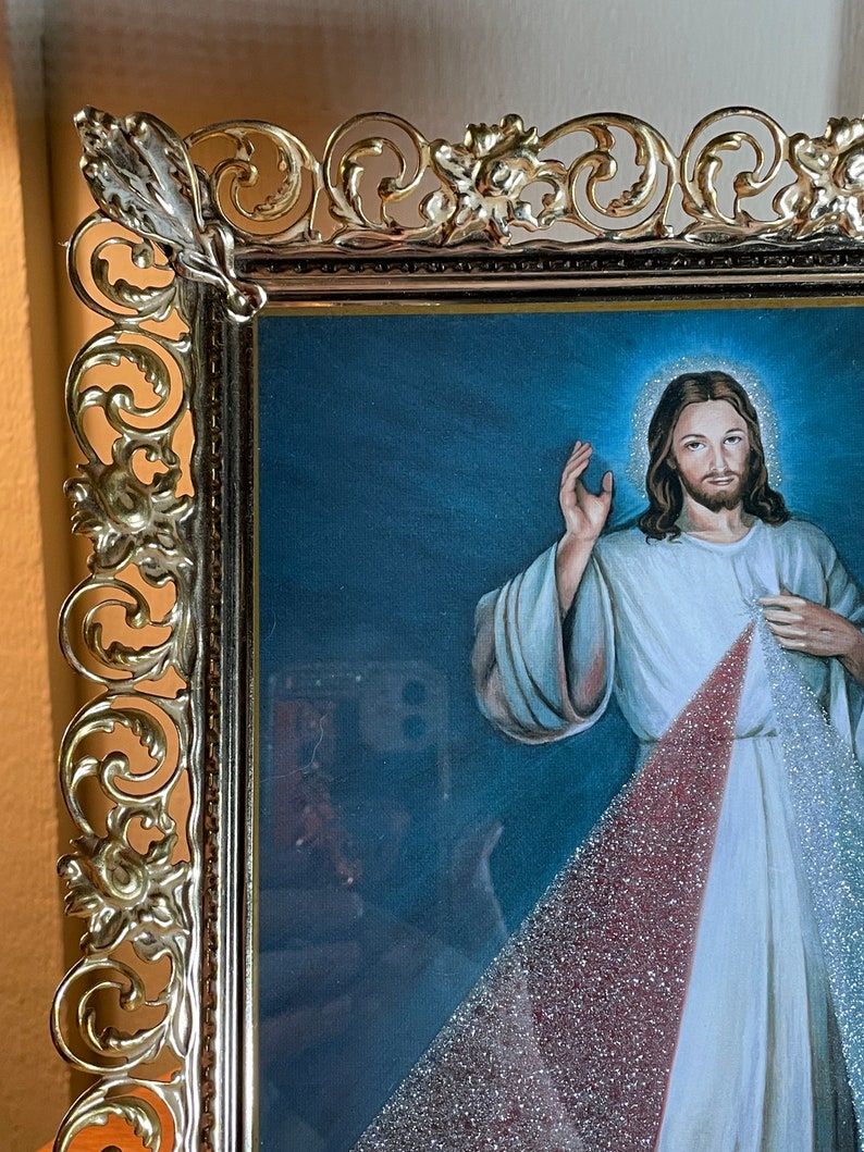 VINTAGE Brass Ormolu Ornate Gold Metal Framed Picture JESUS - Etsy