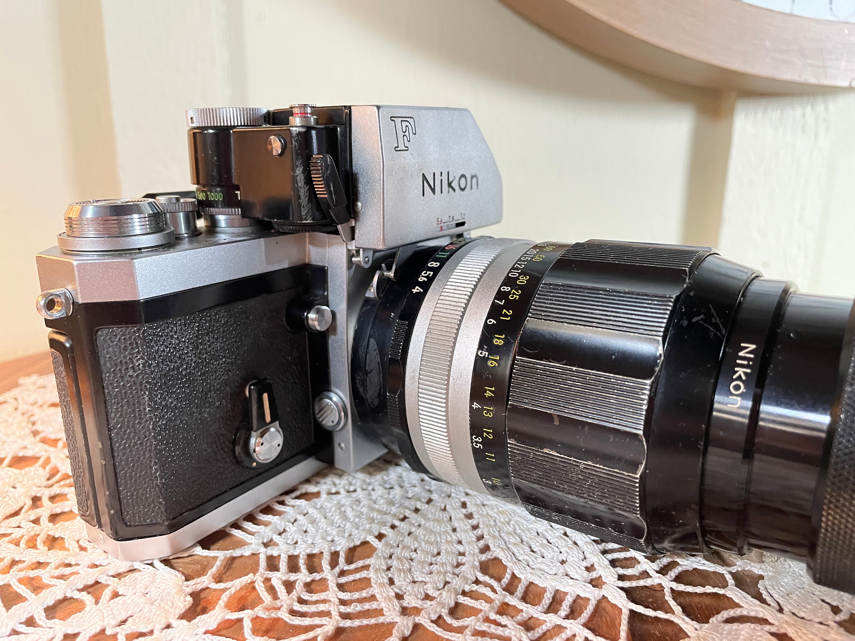 Camera Nikon F Apollo FTN 35mm SLR Film Classic Camera, Black Body