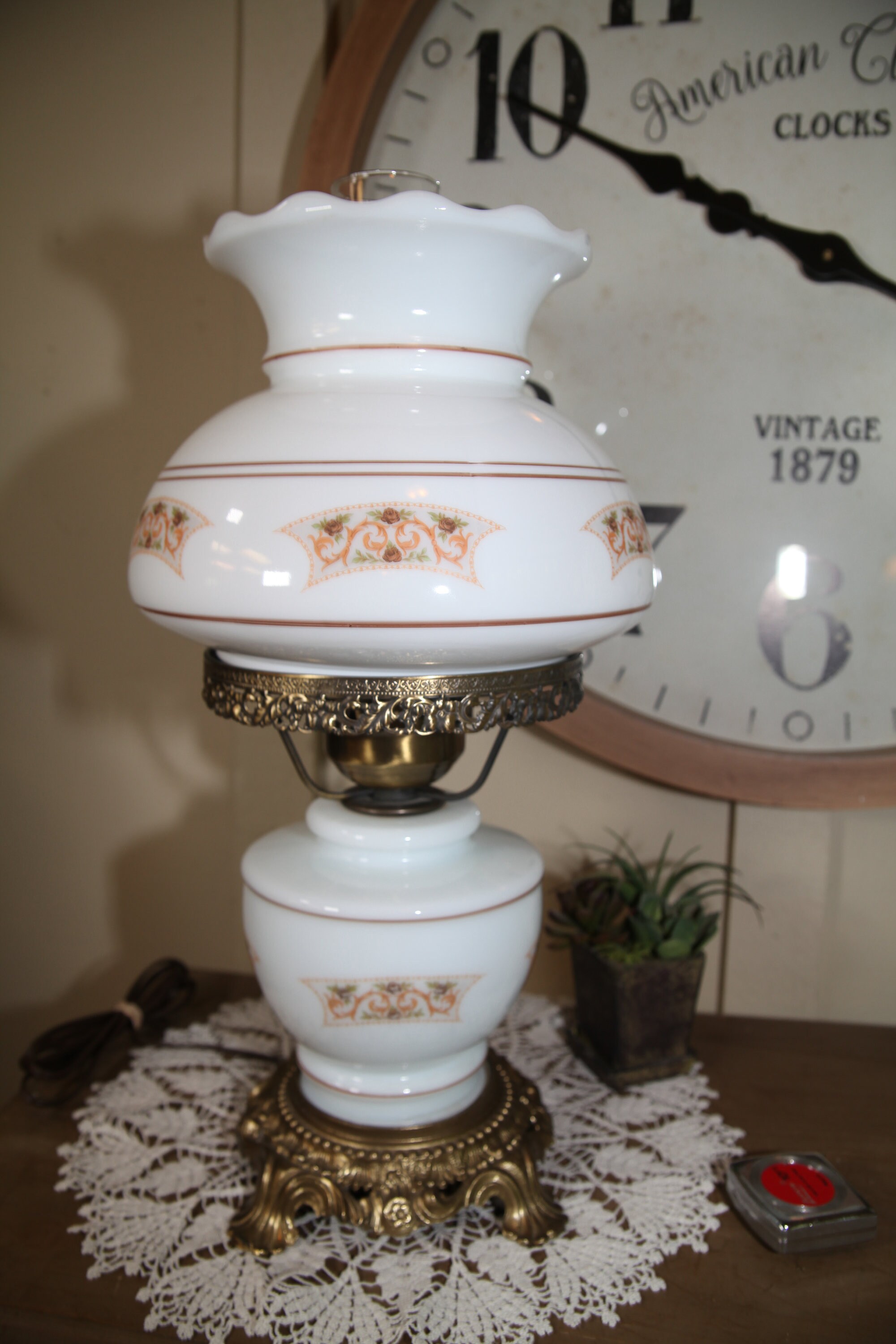 Vintage Glass Hurricane Lamp – Vintage Arts Inc.