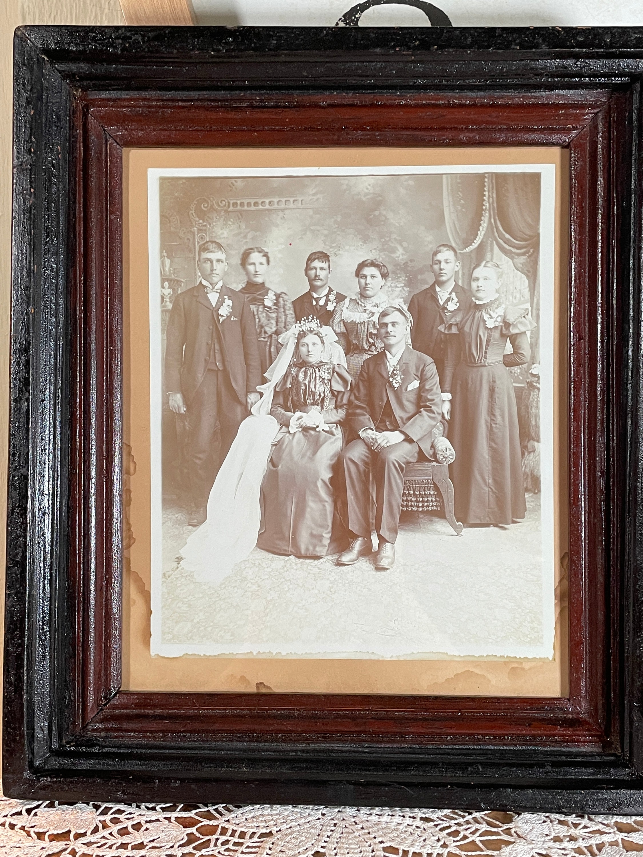 Antique Large Framed Photograph Picture, 15.5