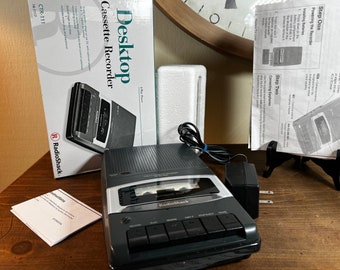 Vintage, Radio Shack, Cassette, Magnétophone, Lecteur de cassettes, Comme neuf, avec boîte, Années 1980 B23-8-13