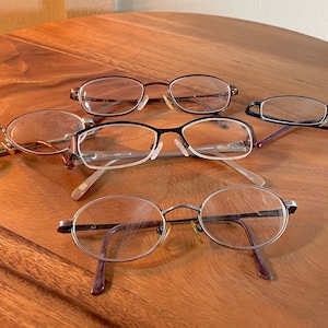 Lot of 5 Different Vintage Womens Perscription Eye Glasses, Wire Rims, 1980&#39;s to 1990&#39;s   (#11)  B71