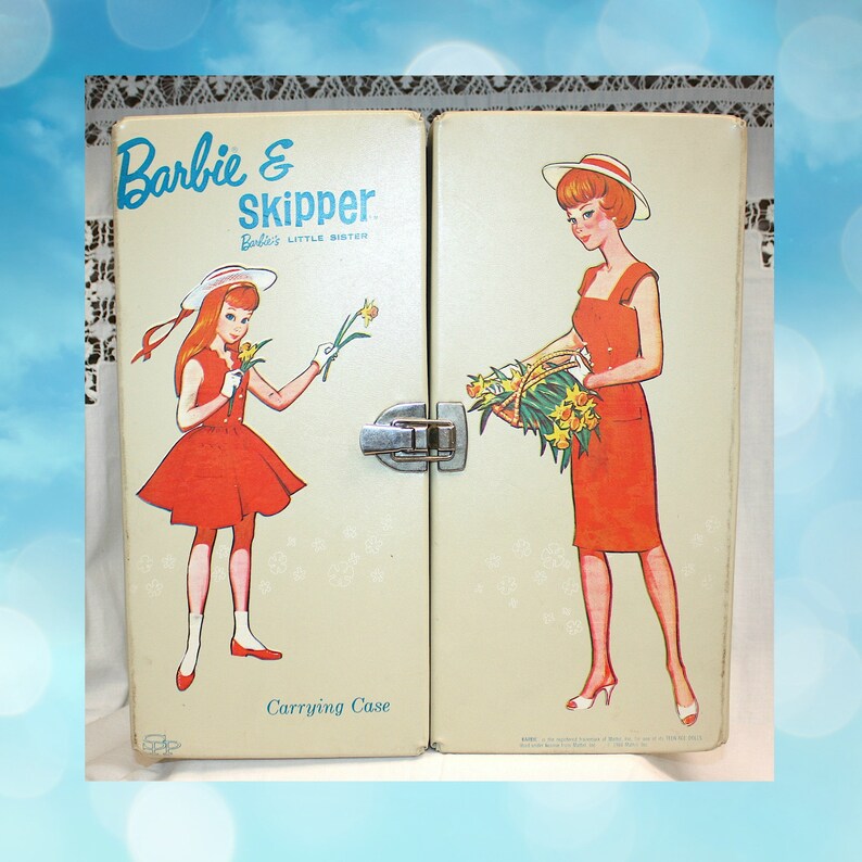 1964 barbie and skipper carrying case