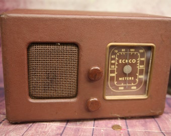 Vintage RARE Eckco Radio, AM, Tube Radio, 1940's, 12.5', Working Radio   B7-11-14