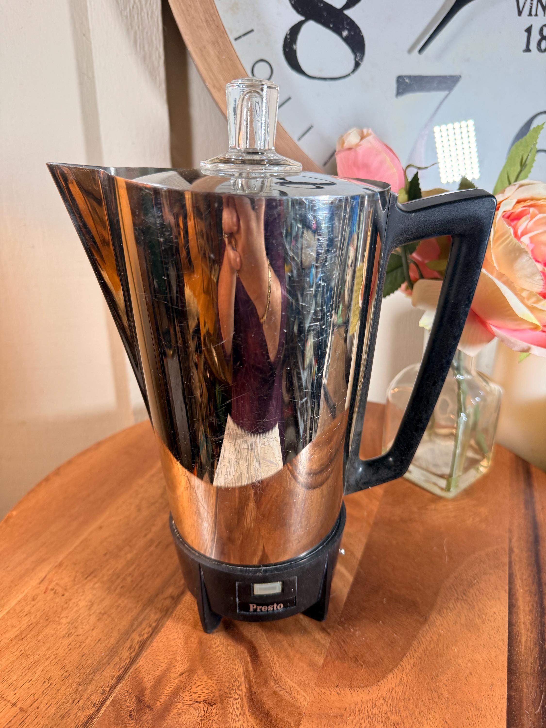 Vintage, Presto, Stainless Steel, 9 Cup, Coffee Pot, Percolator