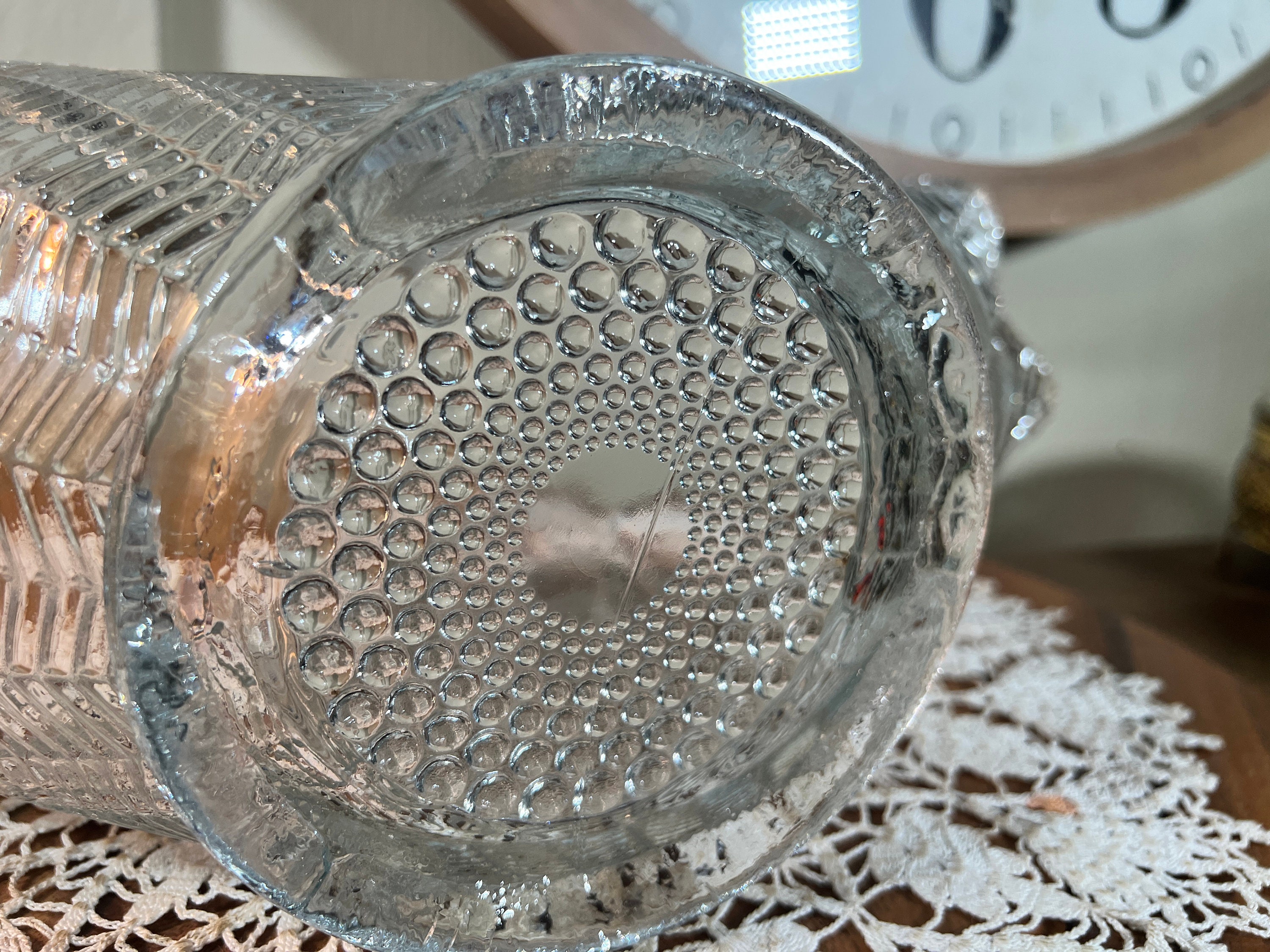 Vintage, L.E. Smith, Clear, Crystal, Glass, Fern, Feather Vintage, L.E. Smith, Clear, Crystal, Glass, Fern, Feather