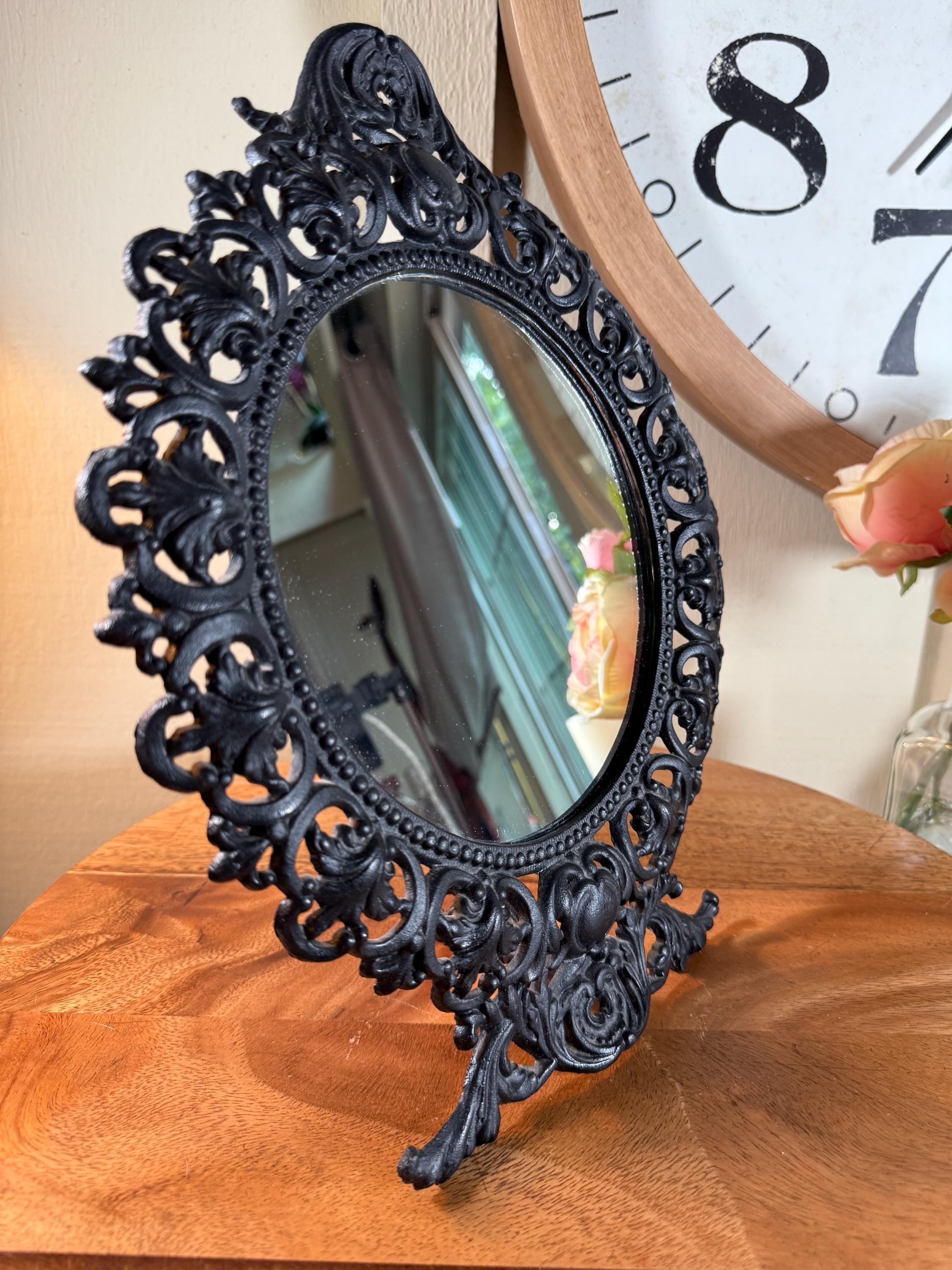 アメリカのアンティーク鏡 Amazon.com: GIFTTROVE Hand-Forged Antique Black Round Convex