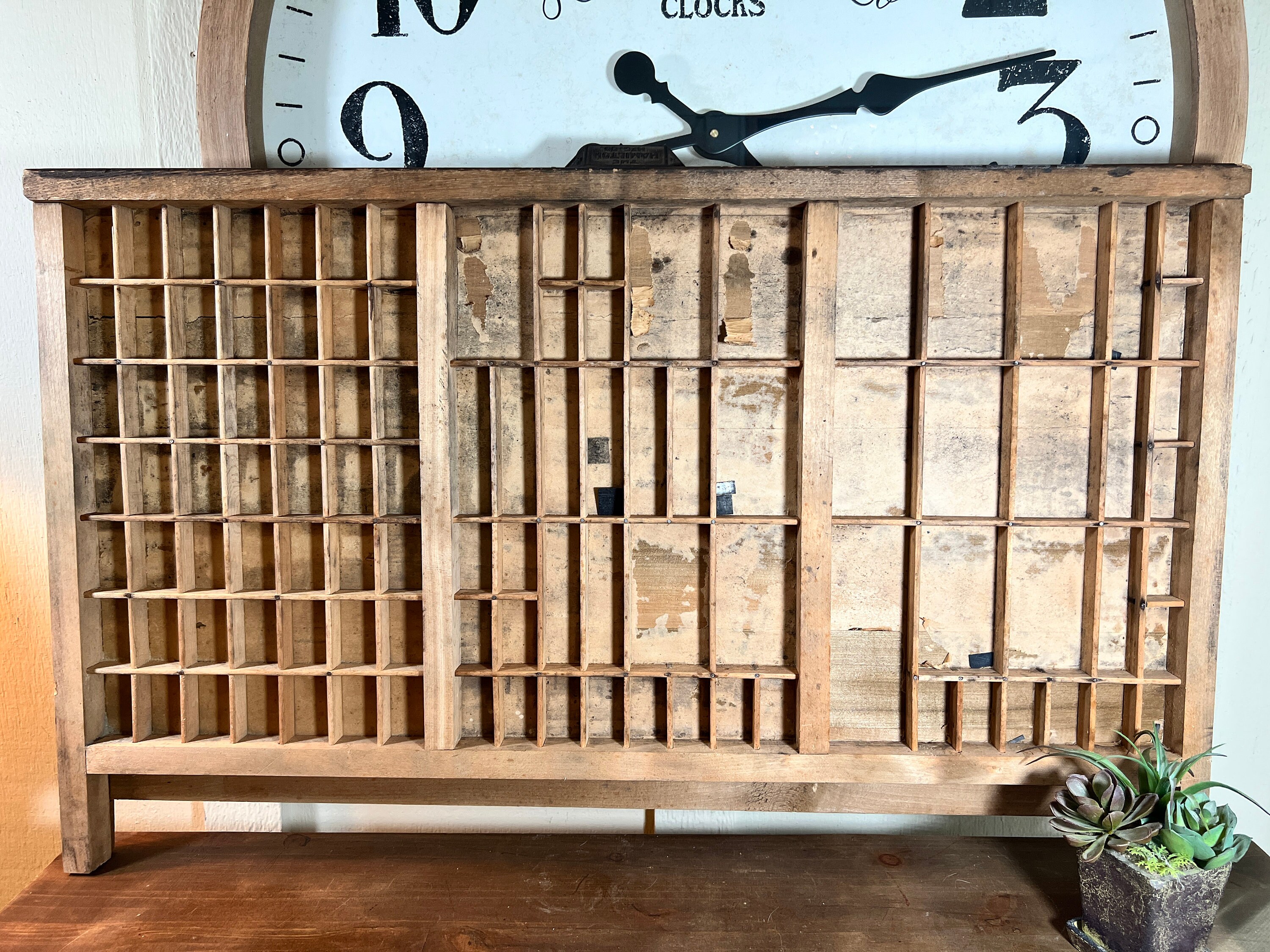 Antique Wood Printers Box Type Set Drawer Tray Shadow Box Etsy UK