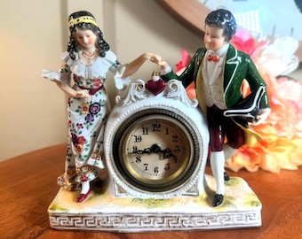 Dresden Design Sandizell Porcelain Clock Table Clock -mercedes