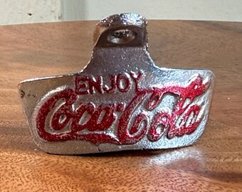 Otwieracz do butelek Vintage, Coca-Cola, metalowy, ścienny, 3", lata 60. B105-7-1