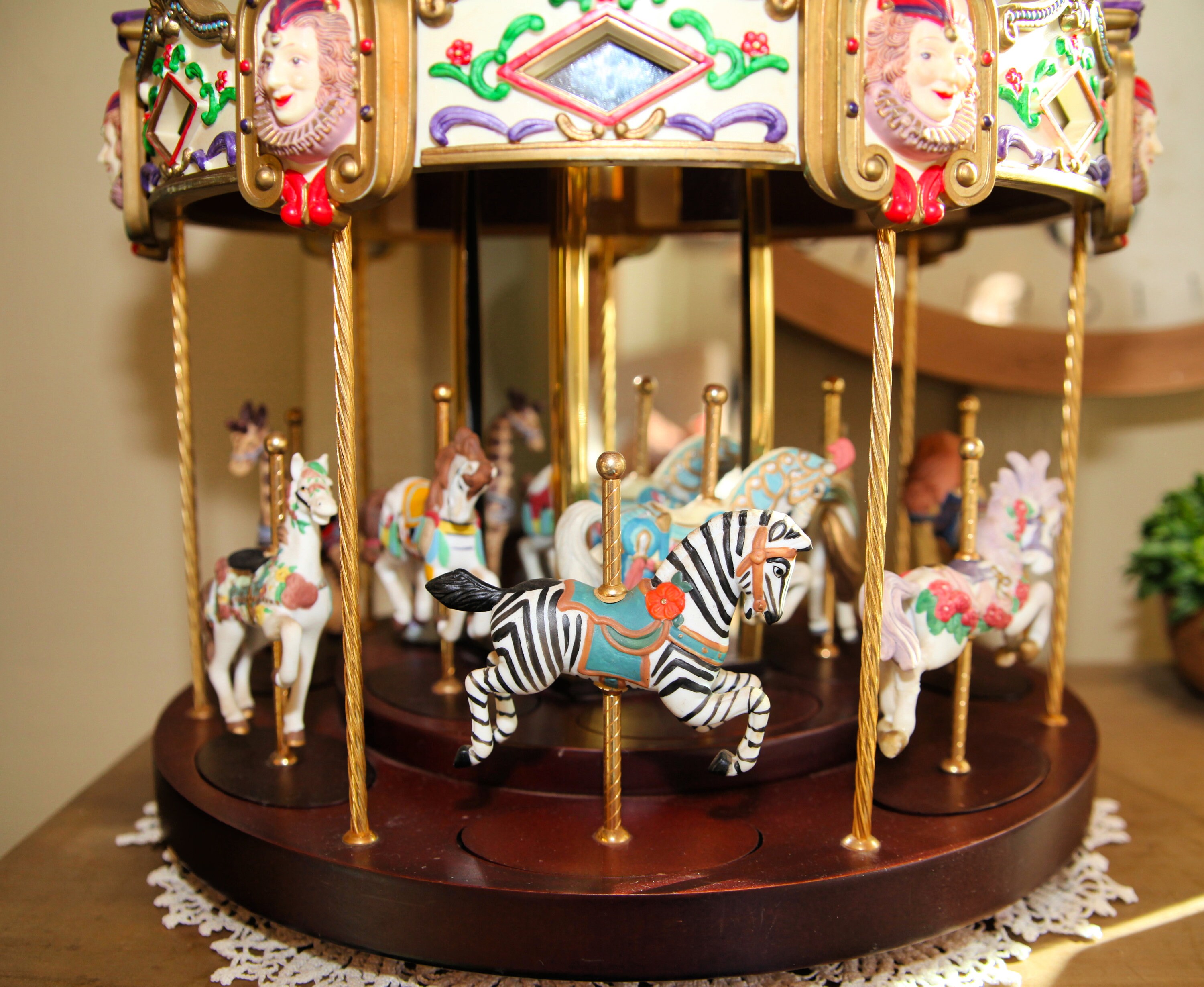 Rare San Francisco Music Box Co Musical Carousel 19 Etsy