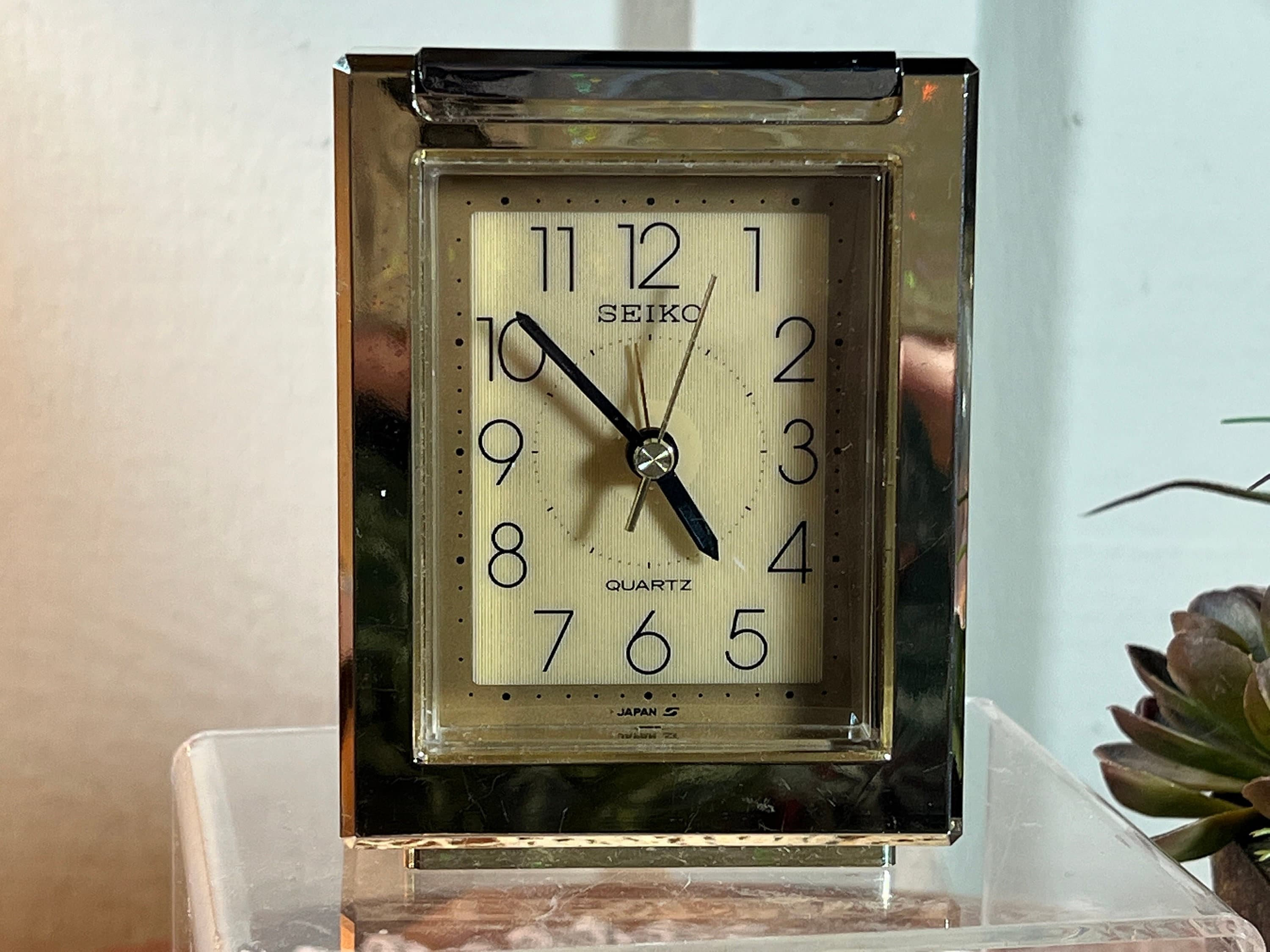 Vintage Seiko Desk Top Clock Alarm Clock Quartz Gold & - Etsy Finland