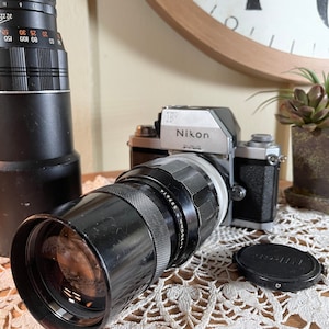 Camera Nikon F Apollo FTN 35mm SLR Film Classic Camera, Black Body, with 2 Lens, From JAPAN   B16-4-2