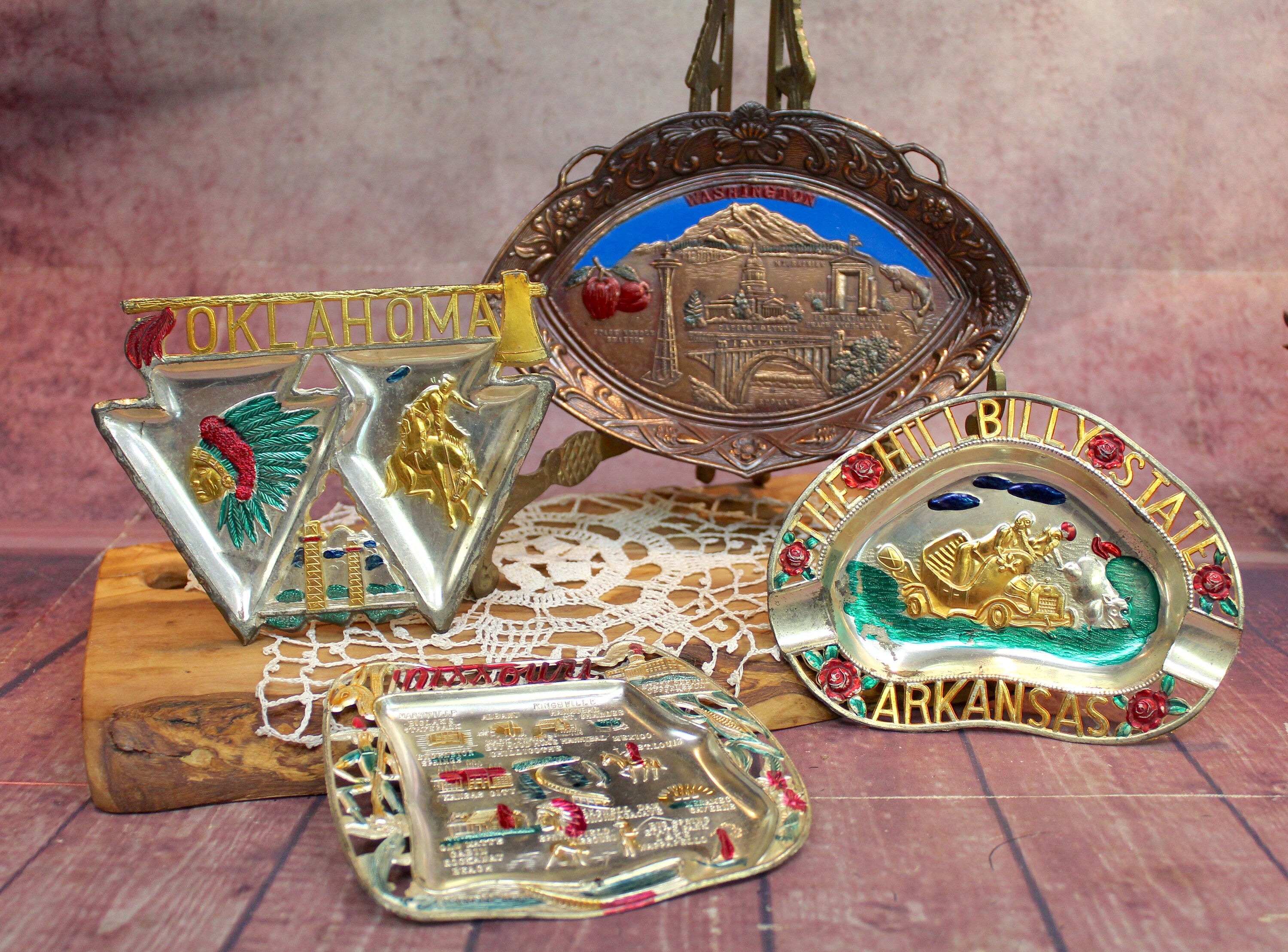 1950,s Ashtray Collection States Ashtray's, Stephan Adam's