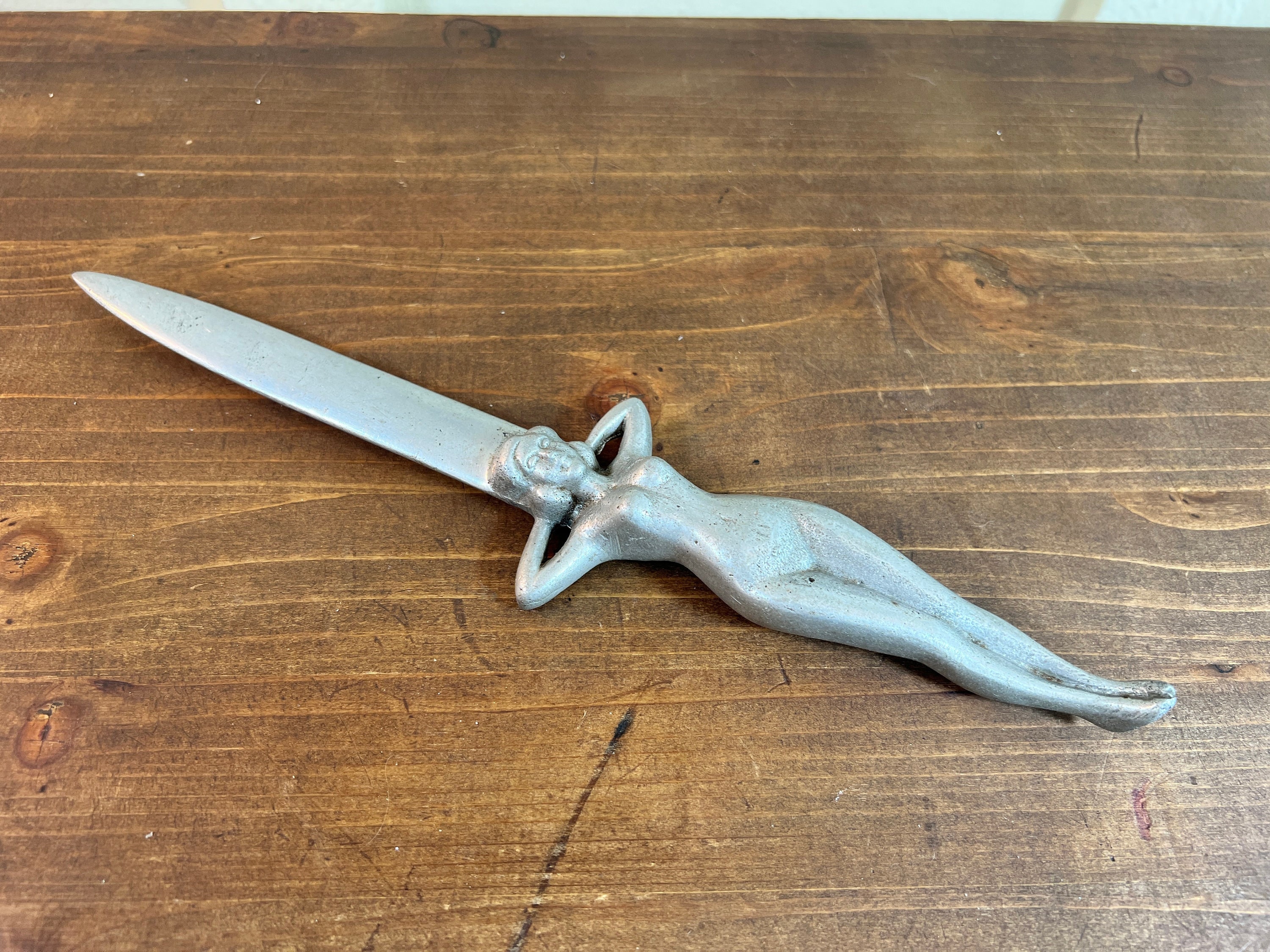 World War II, Souvenir, Nude Lady, Art Deco, Letter Opener, Rare