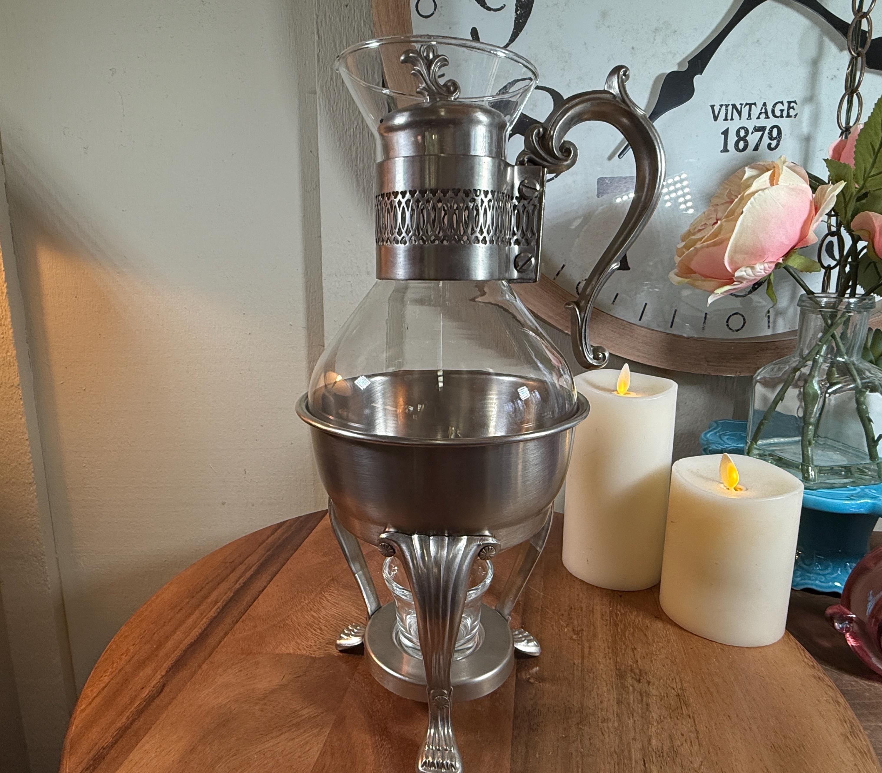Vintage, Pewter, F.B. Rogers, Carafe Coffee/tea Pot, Warmer