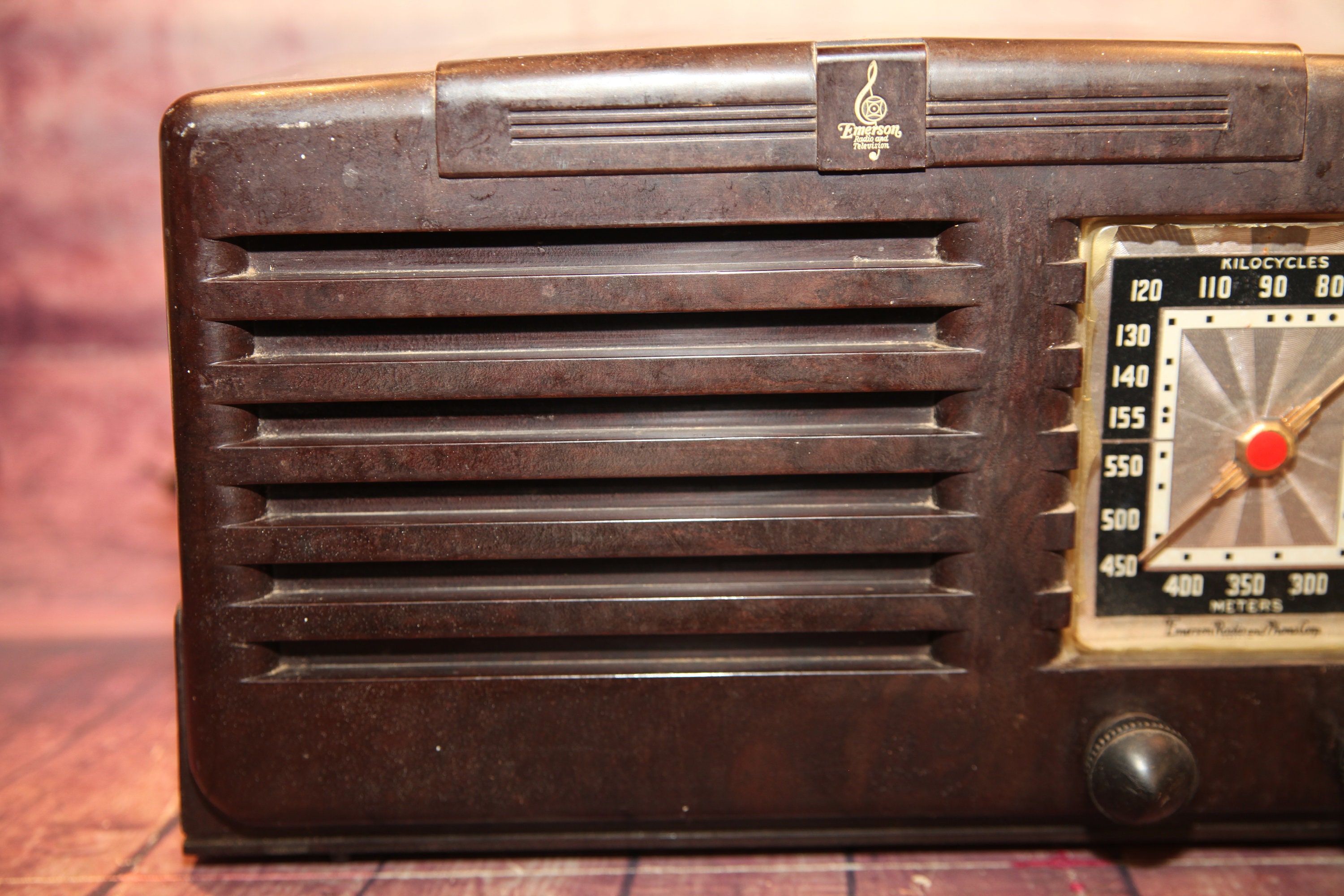1940's Brown Bakelite Emerson AM Non Working Tube Radio | Etsy