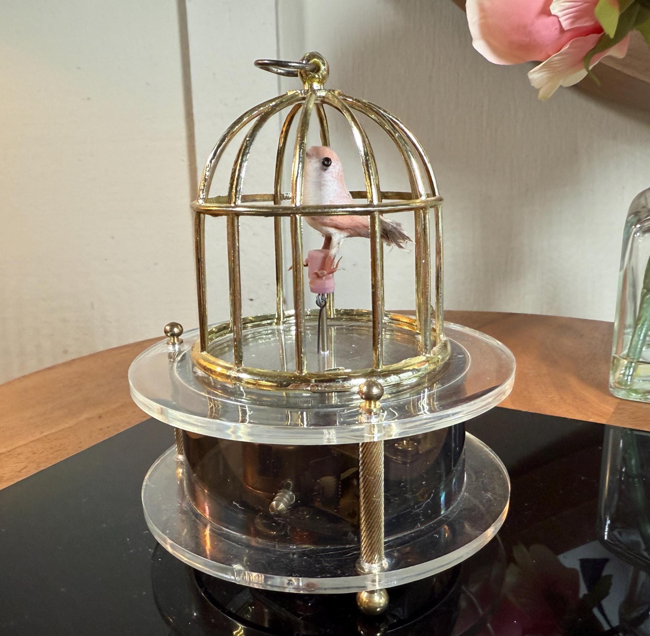Vintage, Sankyo, Bird in Cage, Music Box, Plays, 