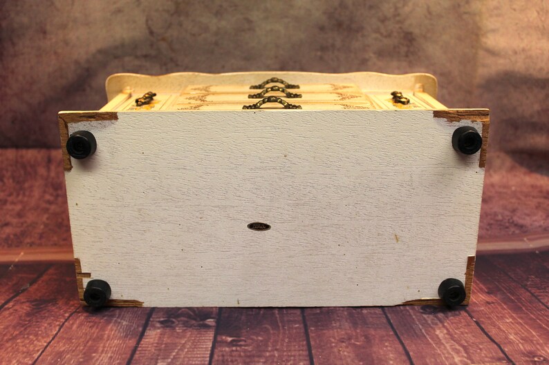 1950/'s Made in Japan Vintage Wood Musical jewelry Box