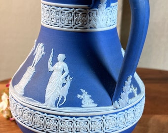 ヴィンテージ、ブルー＆ホワイト、ウェッジウッド、ピッチャー