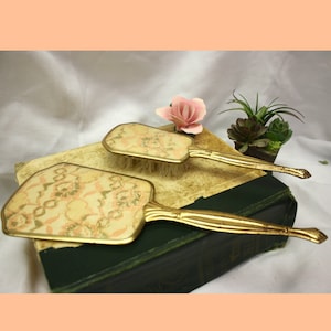 Vintage Mirror and Brush Vanity Set, 1960&#39;s b20