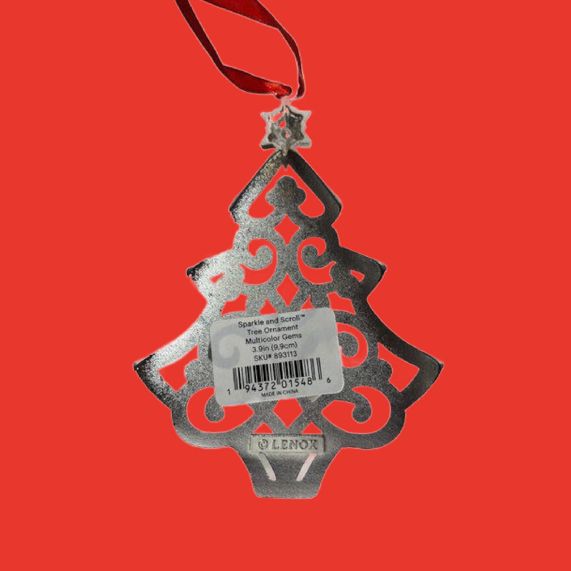 Lenox, Sparkle and Scroll, Silver Frosted, Snowflake, Angel